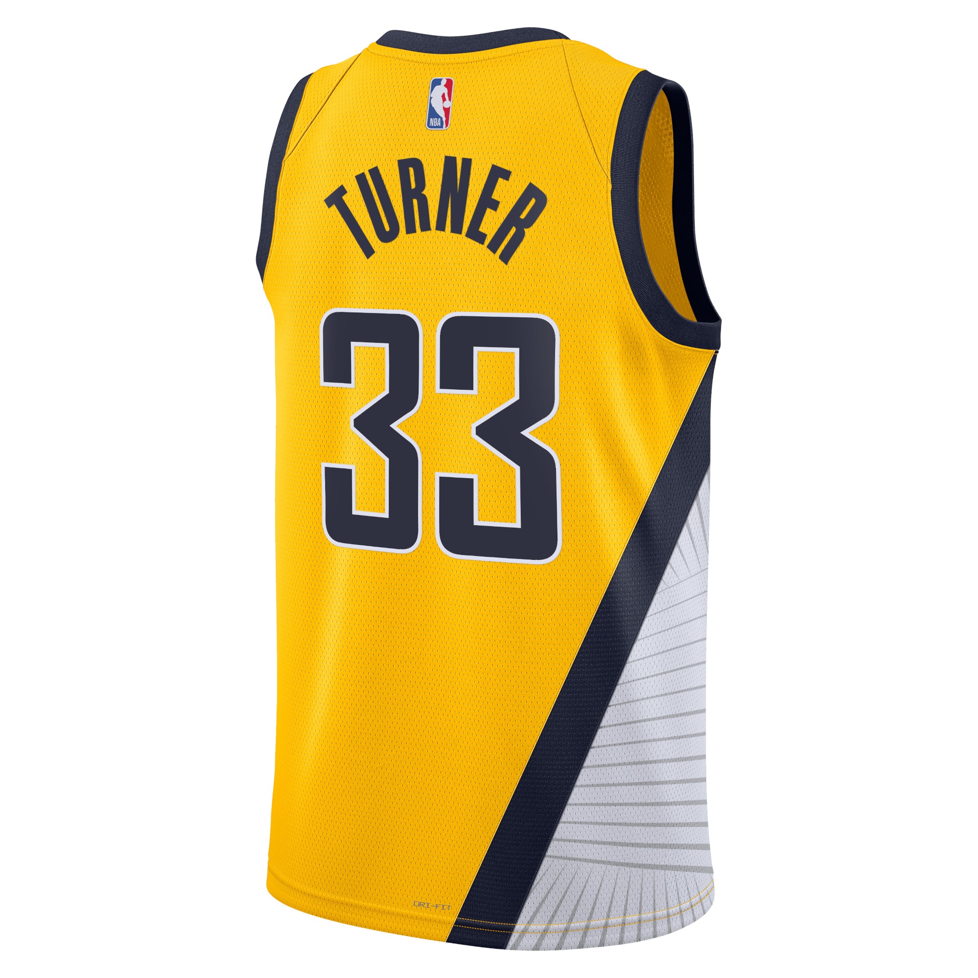 Alternative view of Indiana Pacers Jordan Statement Edition Swingman Basketball Jersey - Navy - Myles Turner - Unisex - JS582 