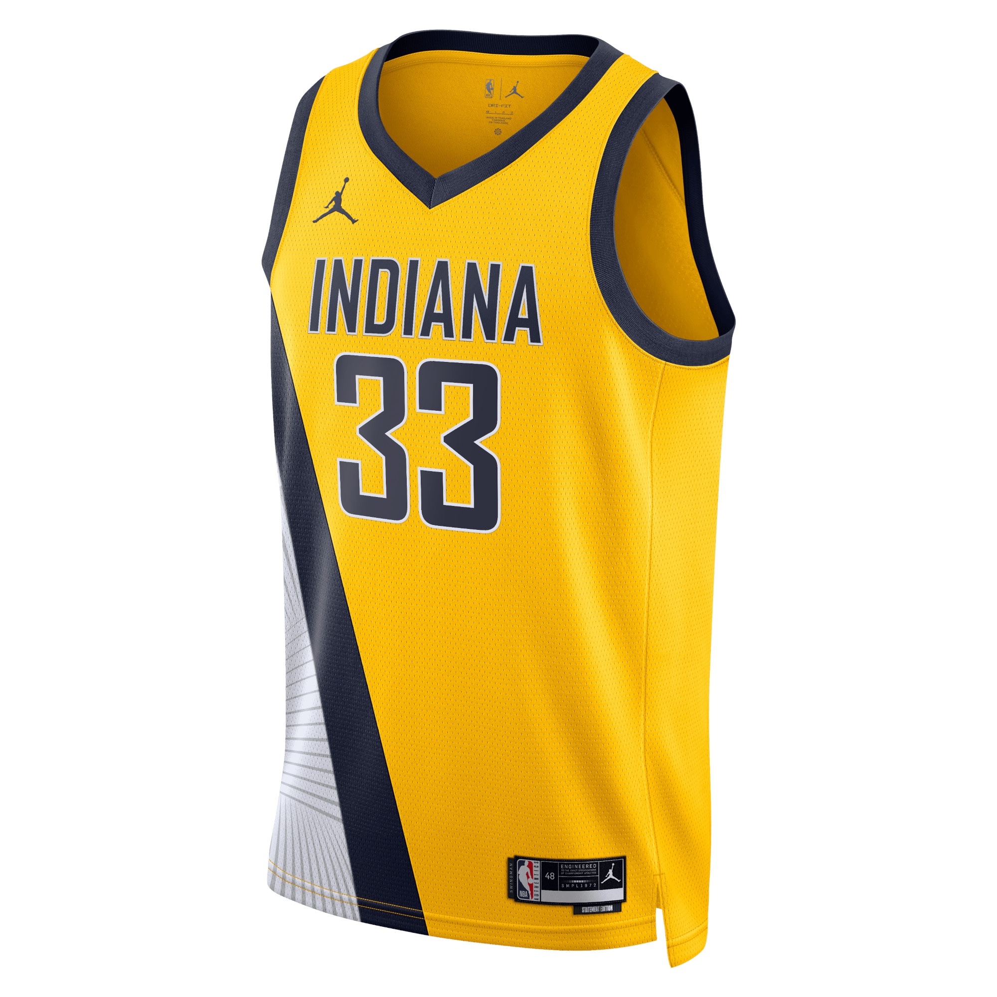 Indiana Pacers Jordan Statement Edition Swingman Basketball Jersey - Navy - Myles Turner - Unisex - JS582 