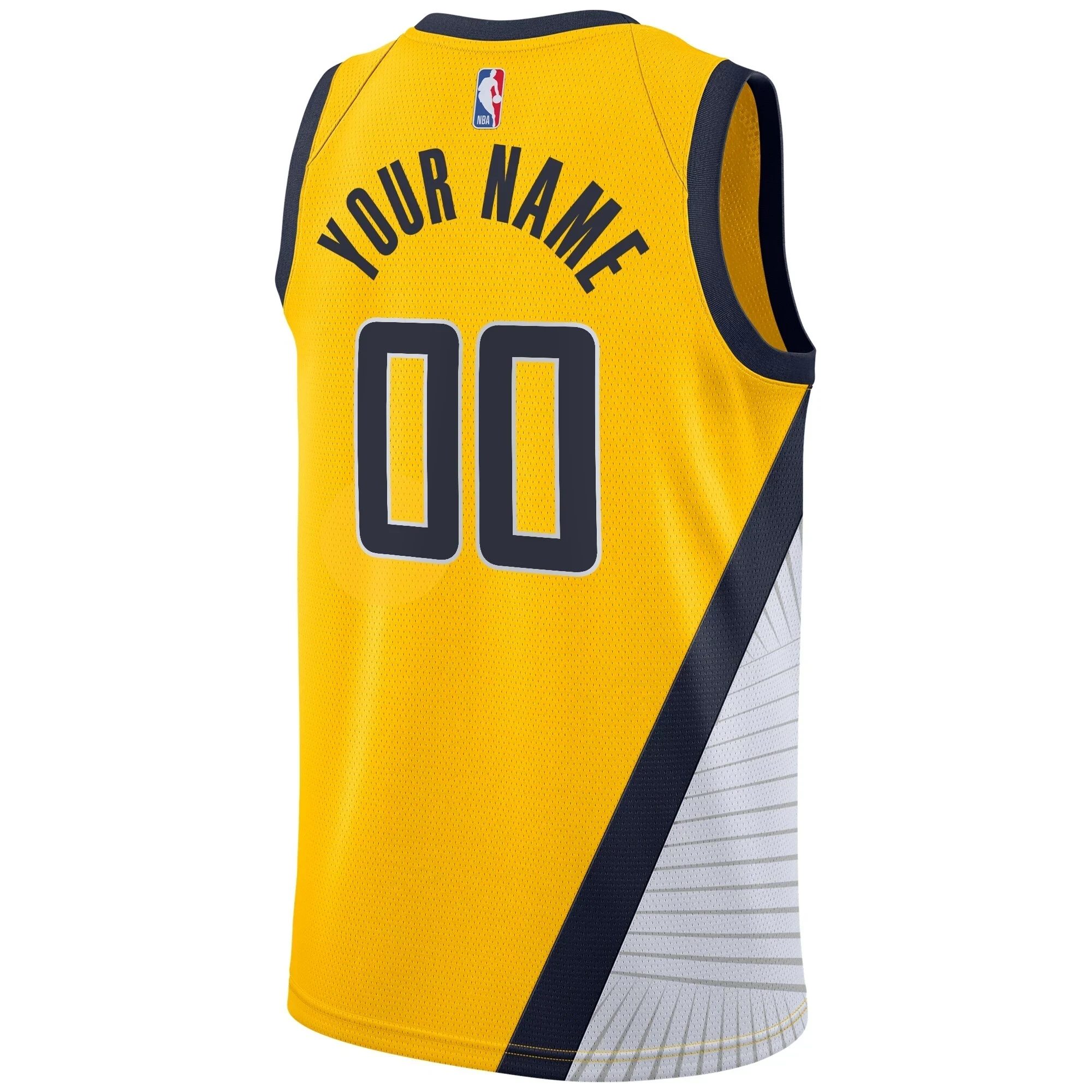 Alternative view of Indiana Pacers Swingman Custom Basketball Jersey - Statement Edition - Gold - JS446 