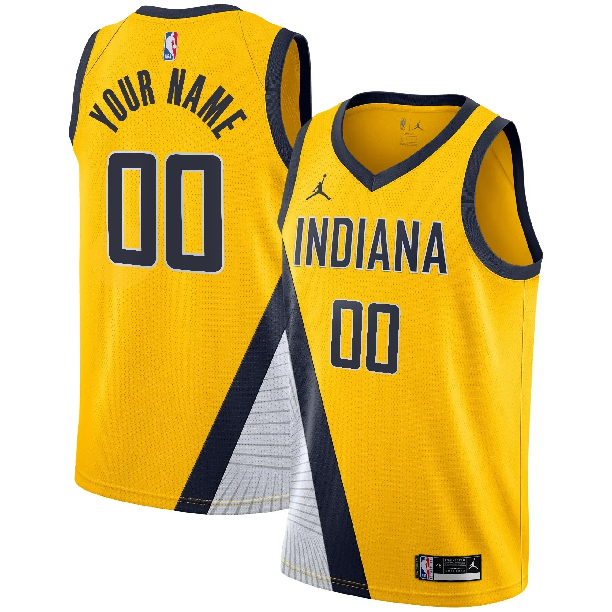 Indiana Pacers Swingman Custom Basketball Jersey - Statement Edition - Gold - JS994 