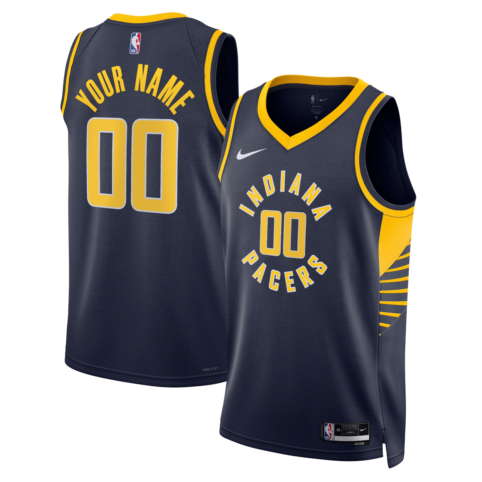 Indiana Pacers Unisex 2022/23 Swingman Custom Basketball Jersey Navy - Icon Edition