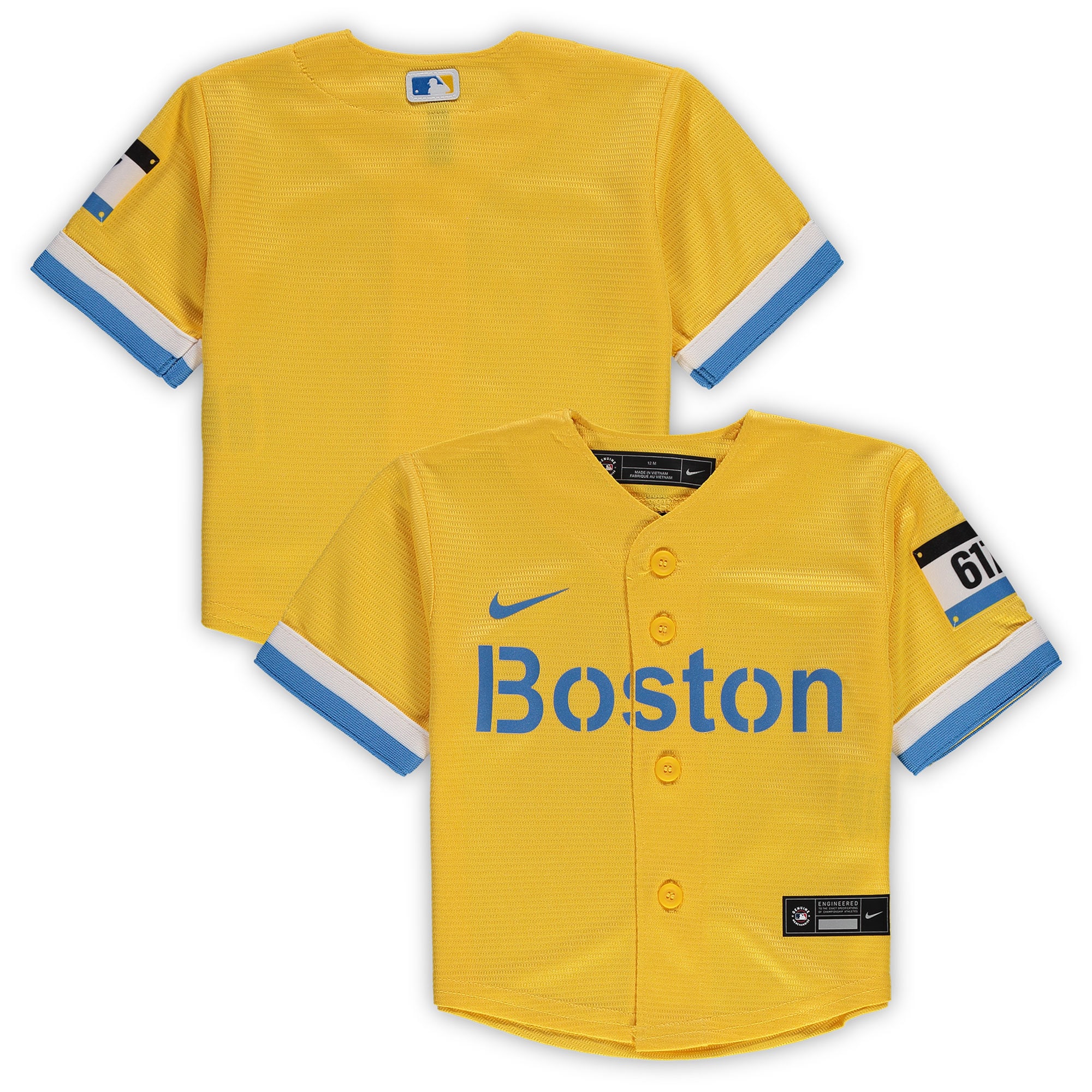 Infant Boston Red Sox Gold MLB City Connect Baseball Jersey