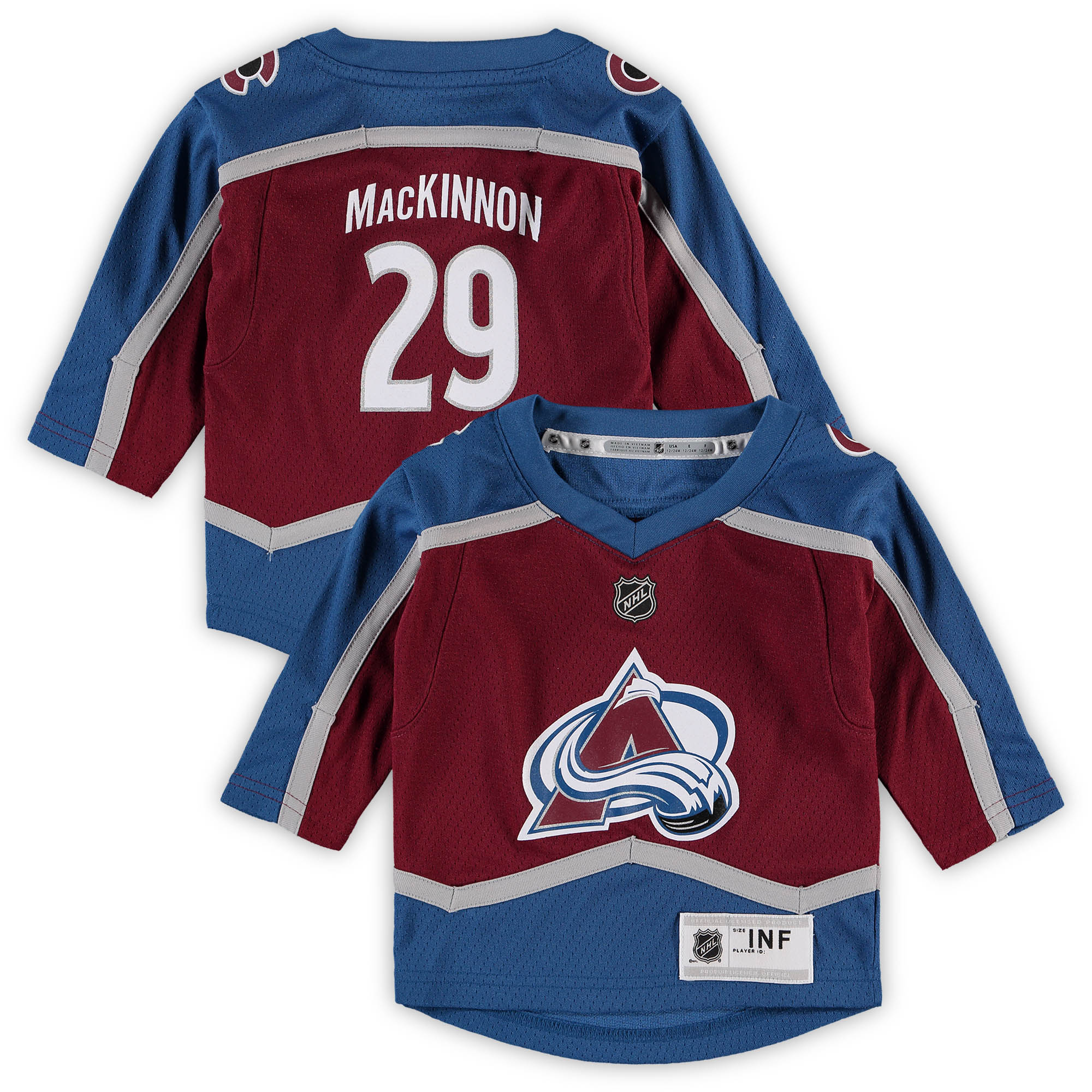 Infant Colorado Avalanche Nathan MacKinnon Burgundy Home Player Hockey Jersey - JS730 