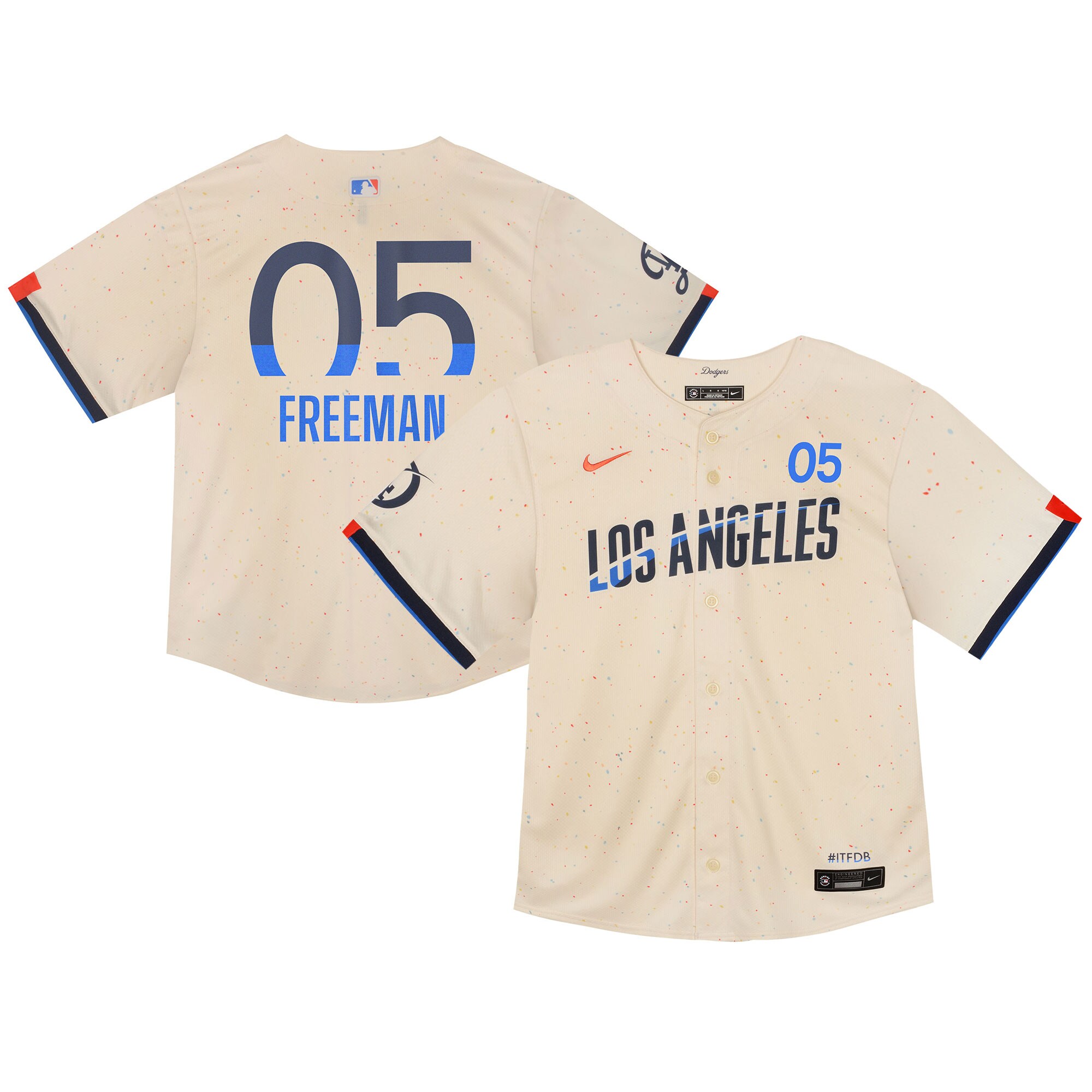 Infant Los Angeles Dodgers Freddie Freeman Cream 2024 City Connect Limited Player Baseball Jersey 