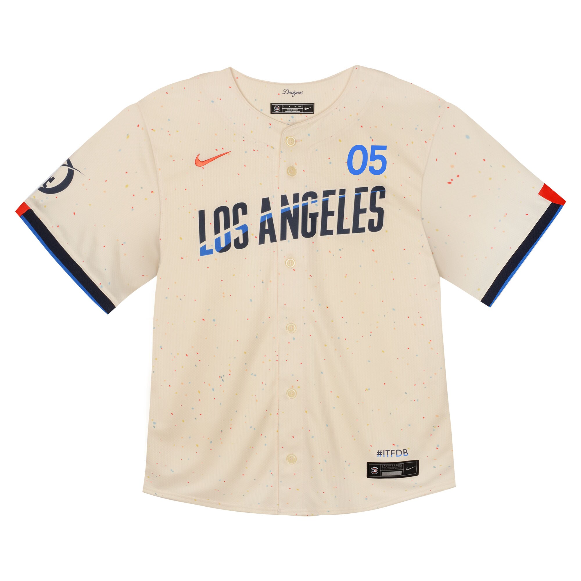 Alternative view of Infant Los Angeles Dodgers Freddie Freeman Cream 2024 City Connect Limited Player Baseball Jersey 