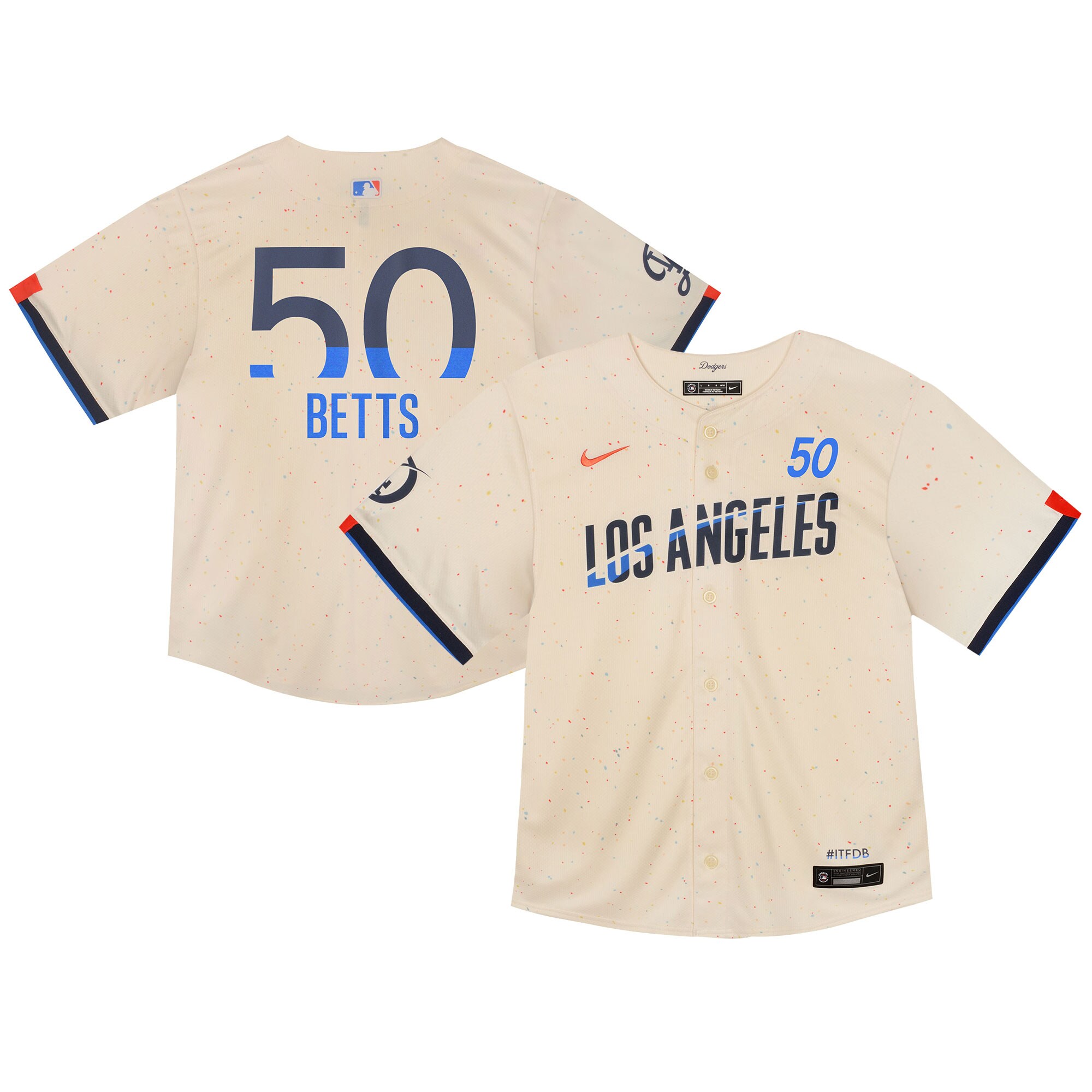 Infant Los Angeles Dodgers Mookie Betts Cream 2024 City Connect Limited Player Baseball Jersey 