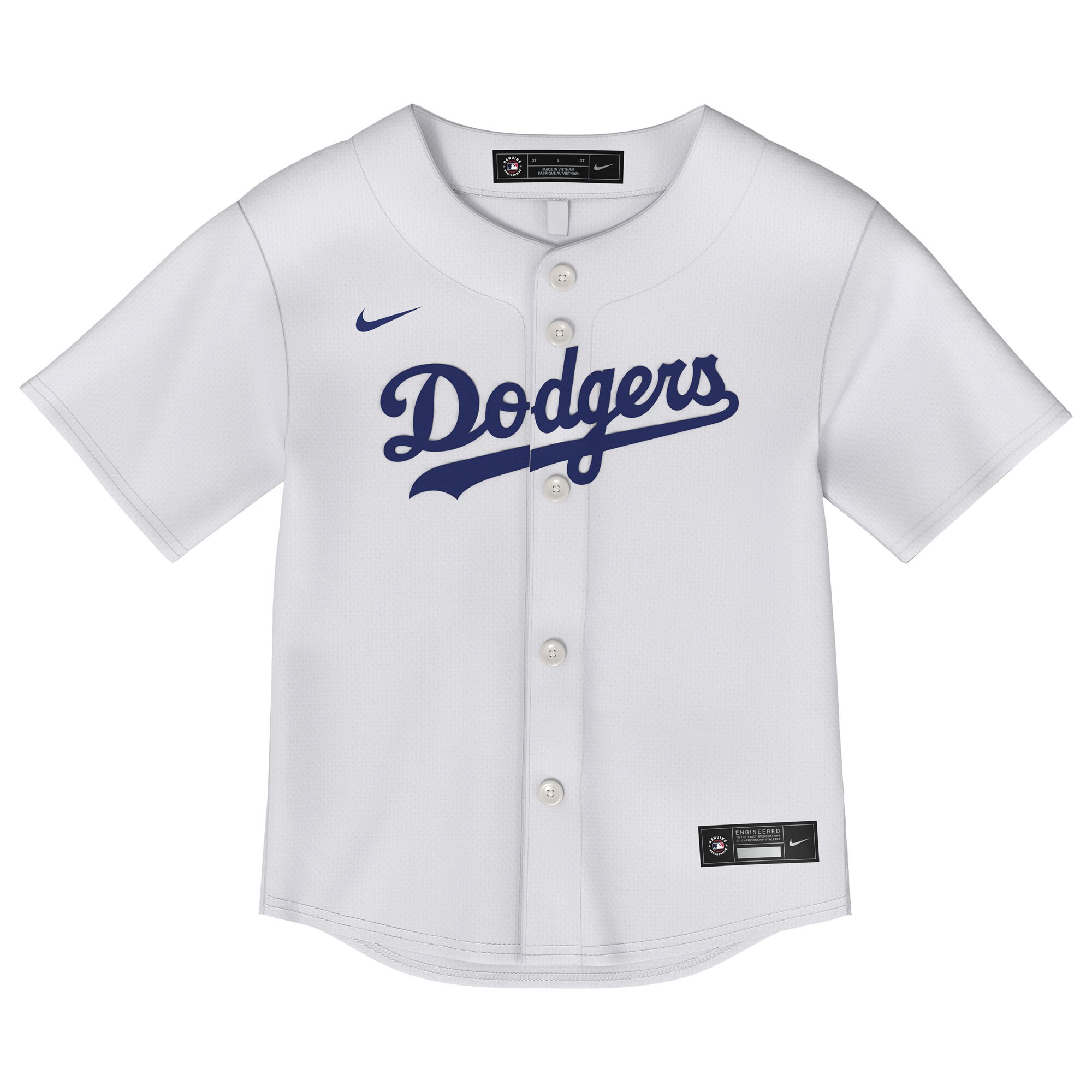 Alternative view of Infant Los Angeles Dodgers White Home Baseball Jersey 