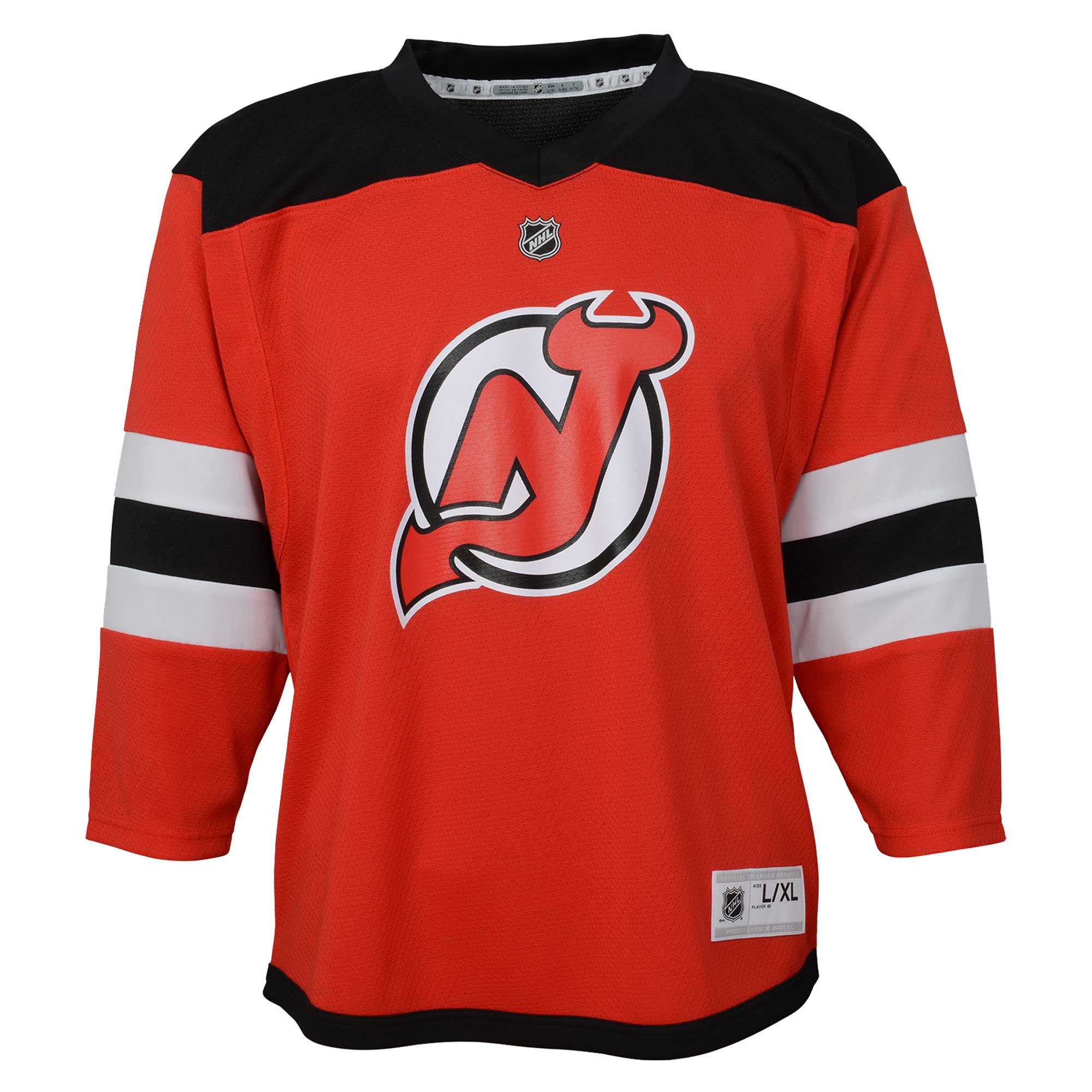 Alternative view of Infant New Hockey Jersey Devils Jack Hughes Red Home Player Hockey Jersey - JS845 