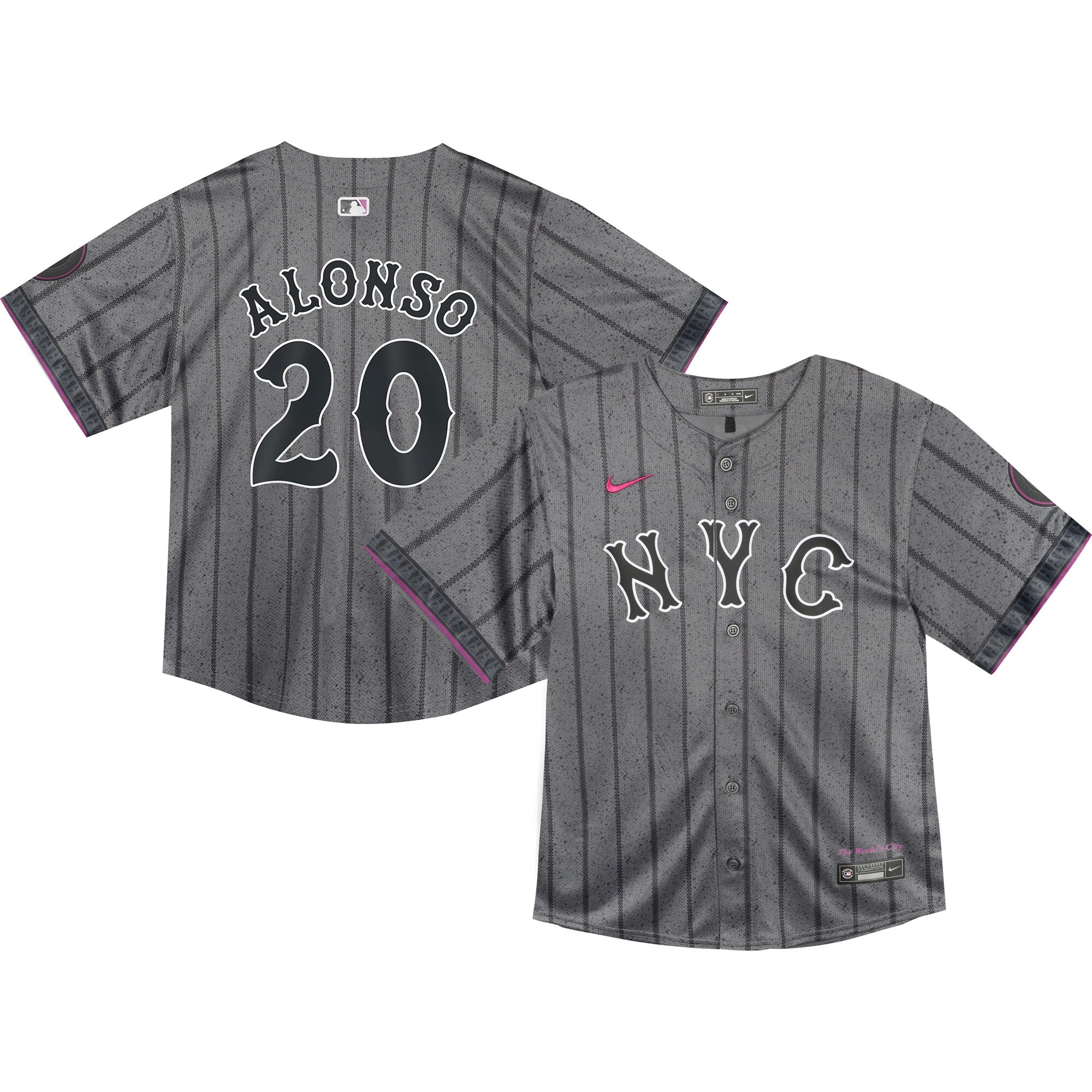 Infant New York Mets Pete Alonso Graphite 2024 City Connect Limited Player Jersey 