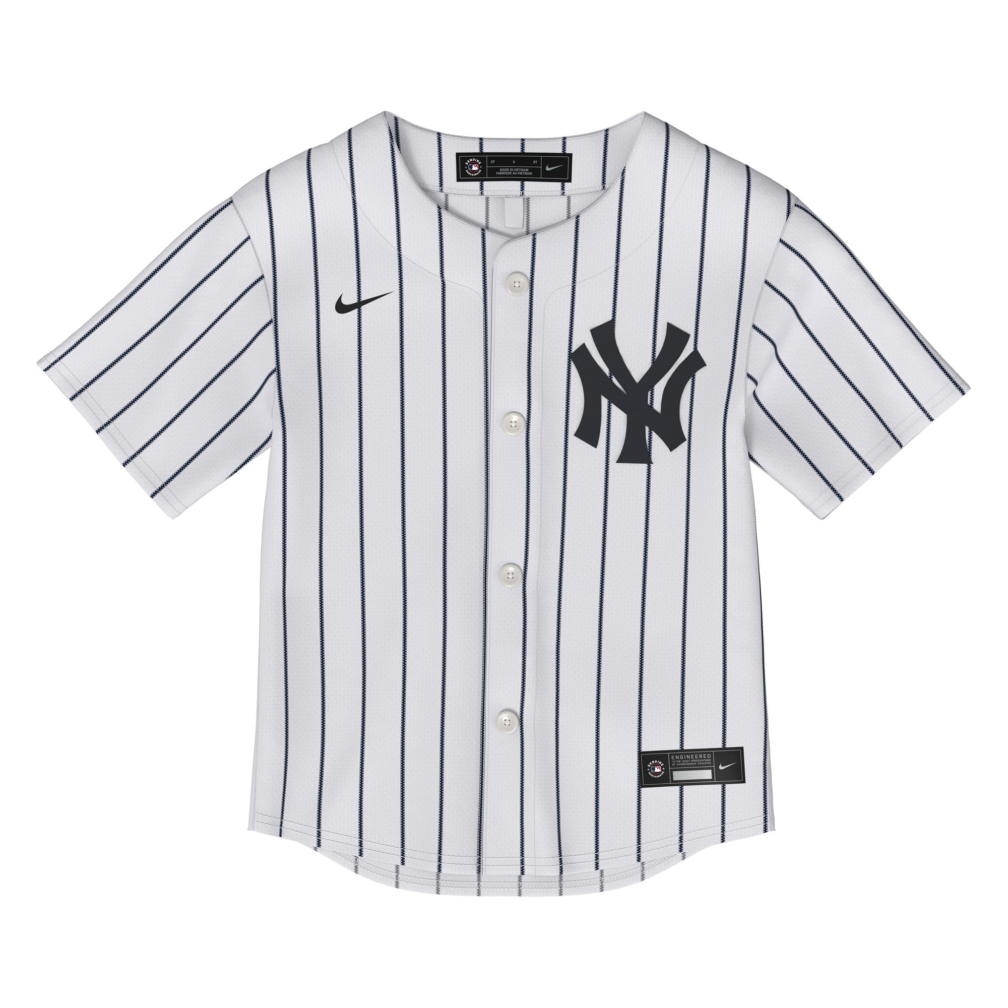Alternative view of Infant New York Yankees White Home Baseball Jersey 