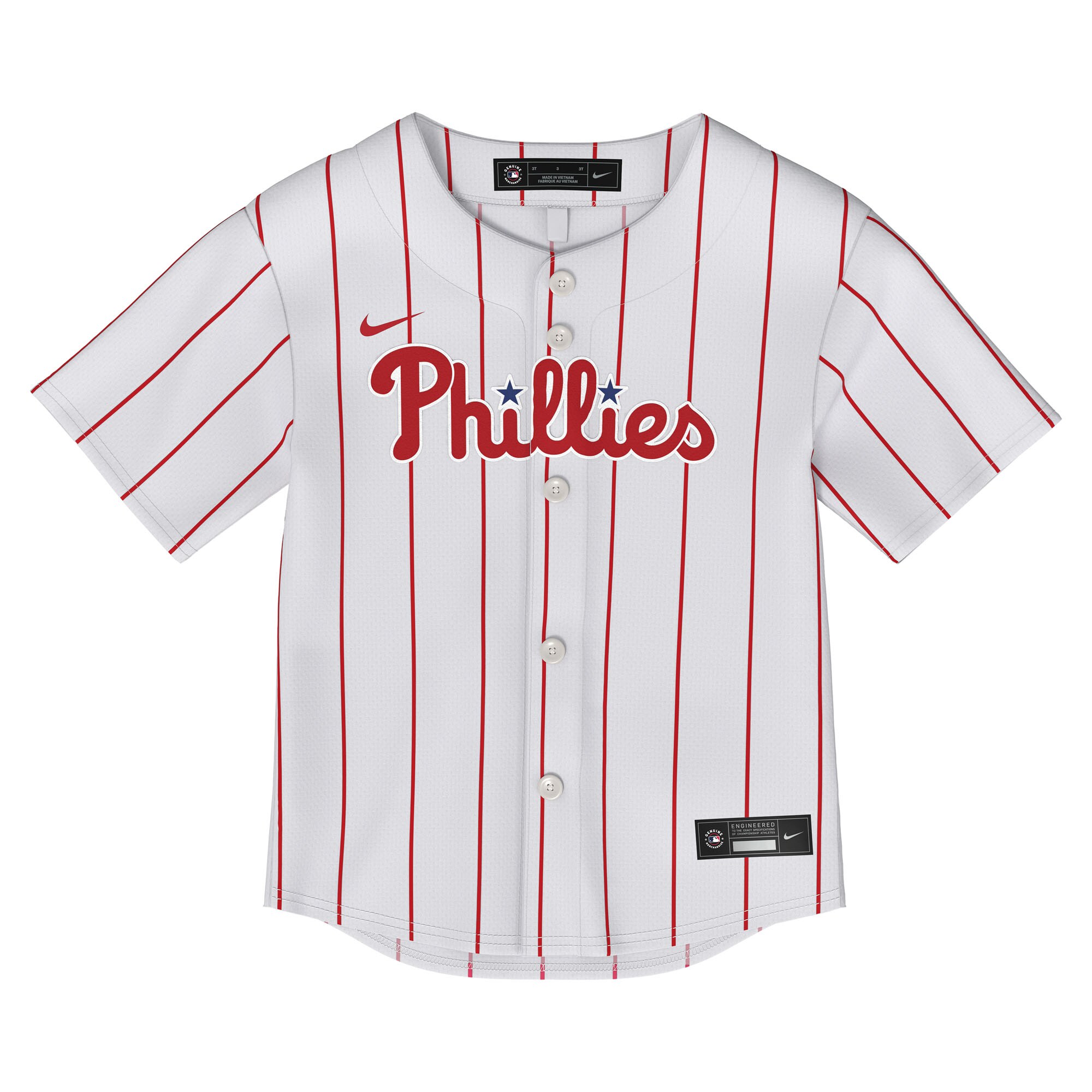 Alternative view of Infant Philadelphia Phillies White Home Baseball Jersey 