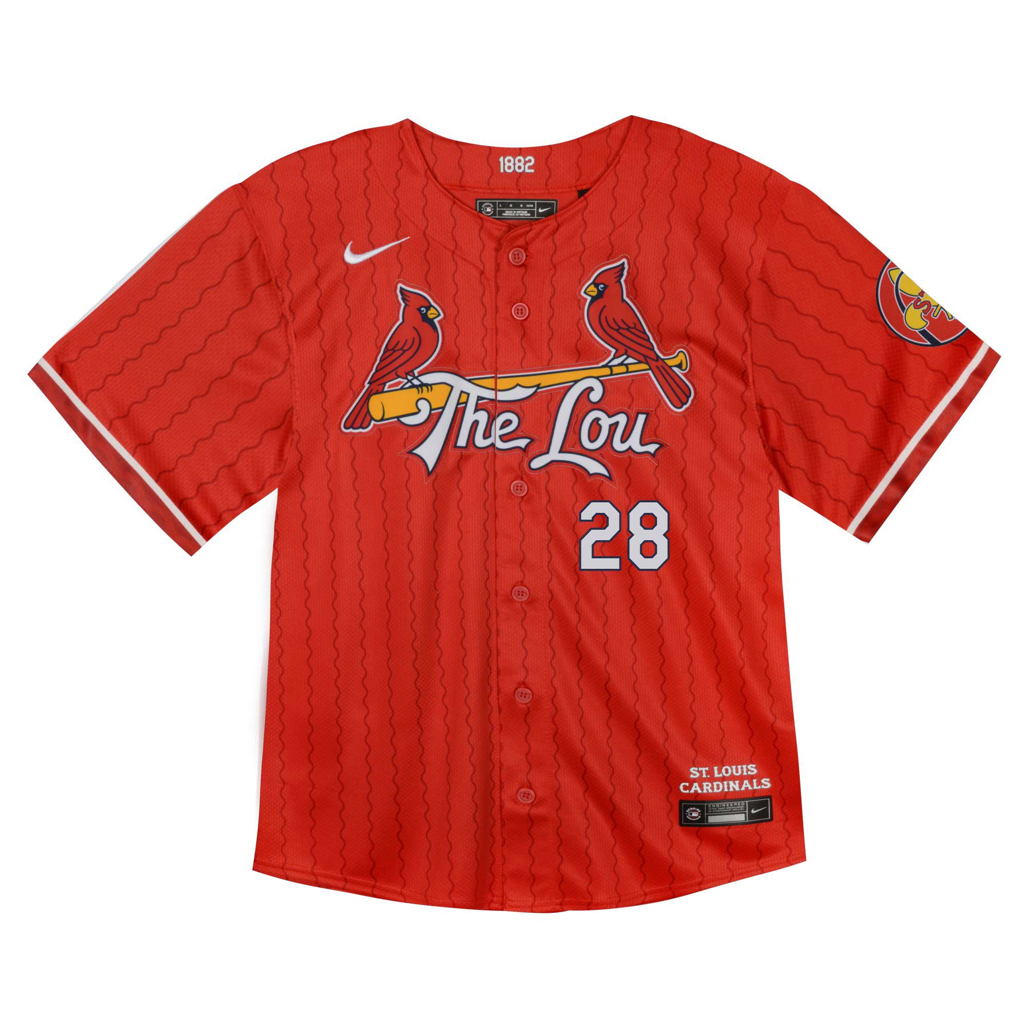 Alternative view of Infant St. Louis Cardinals Nolan Arenado Red 2024 City Connect Limited Player Baseball Jersey 