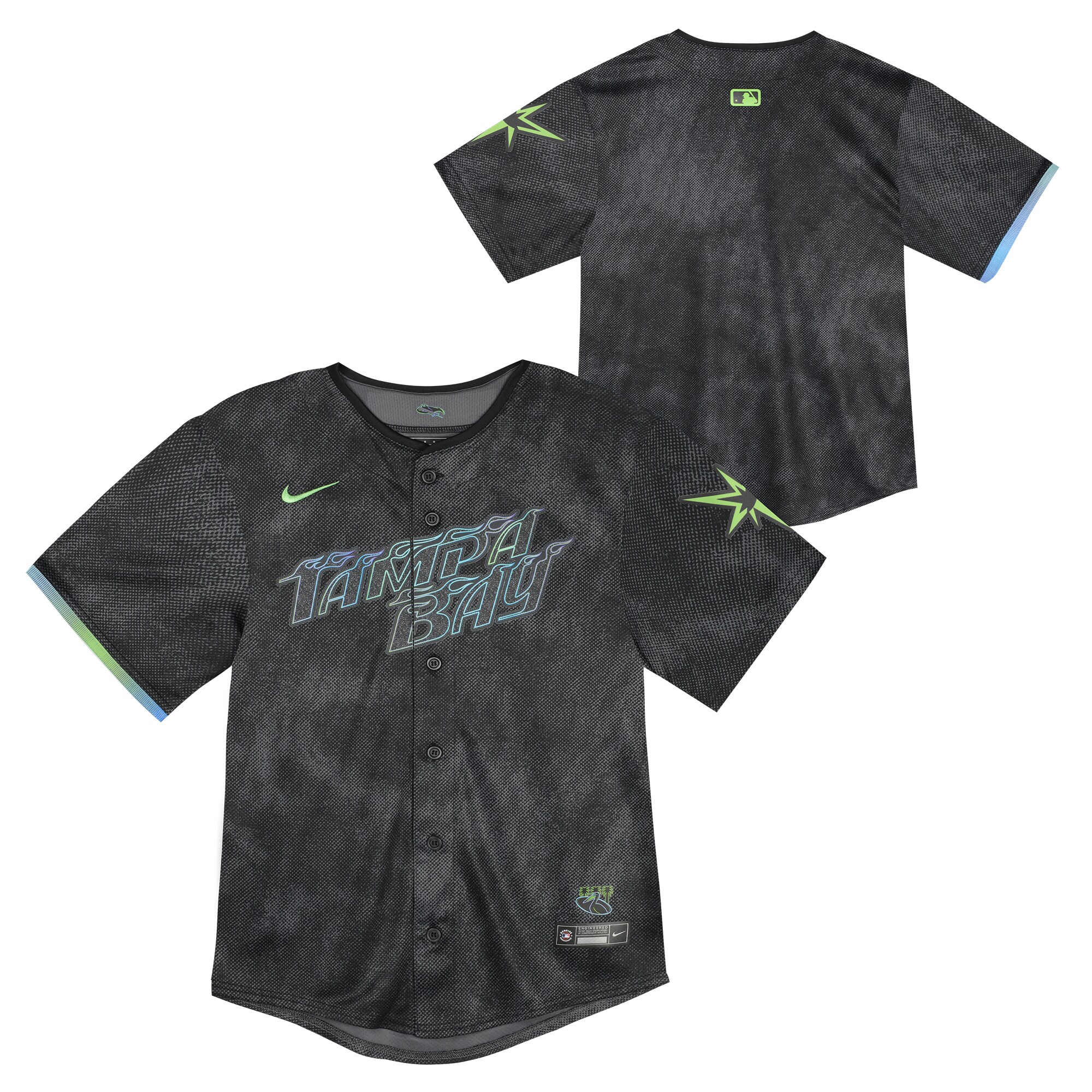 Infant Tampa Bay Rays Black 2024 City Connect Limited Baseball Jersey - JS698 