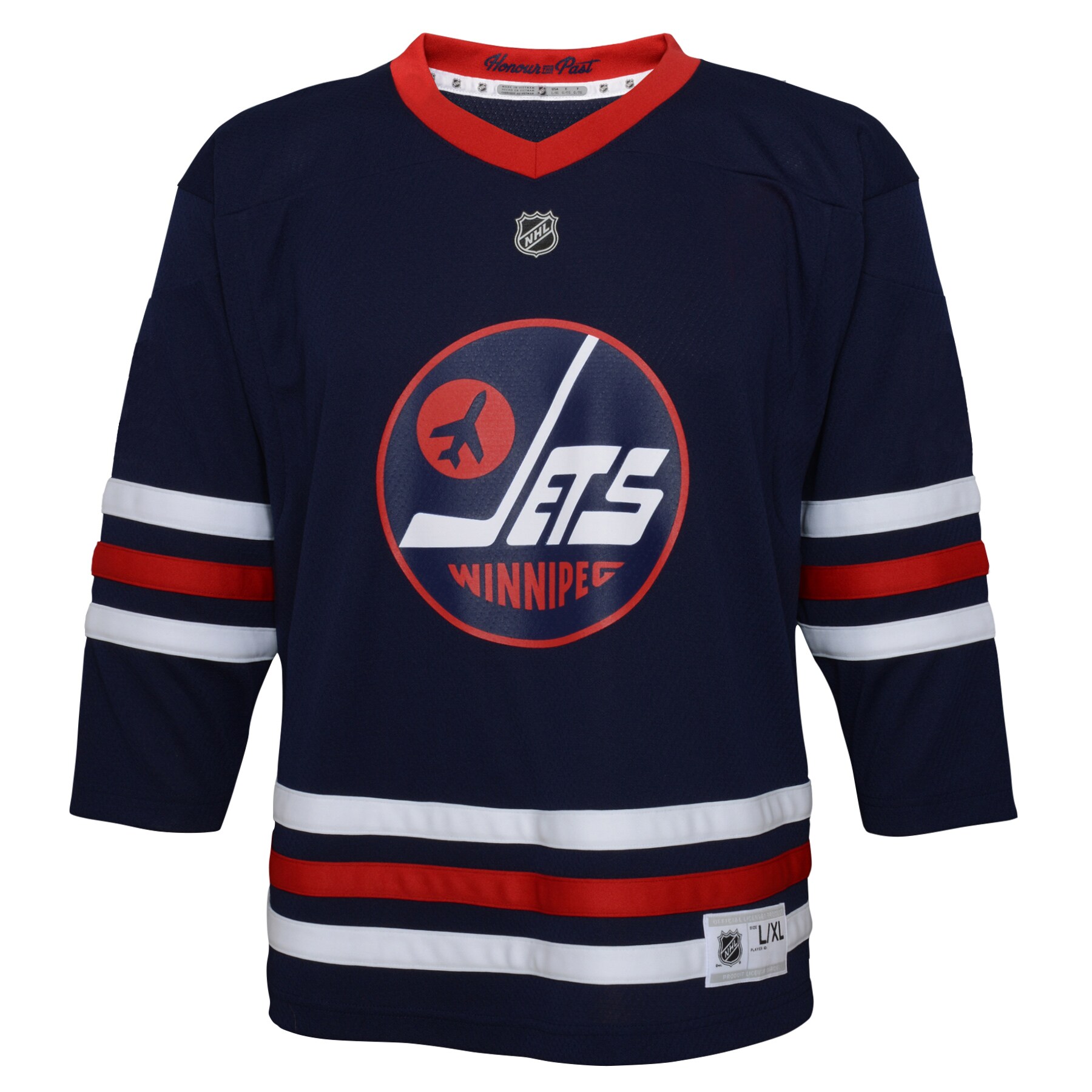 Alternative view of Infant Winnipeg Jets Navy 2021/22 Alternate Hockey Jersey - JS580 