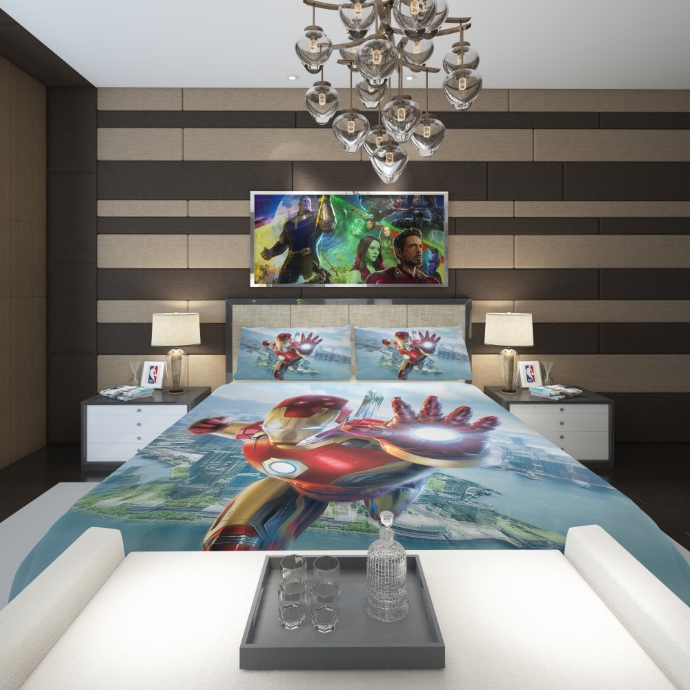 Alternative view of Iron Man Experience Hong Kong Disneyland Comforter - Custom Bedding Set
