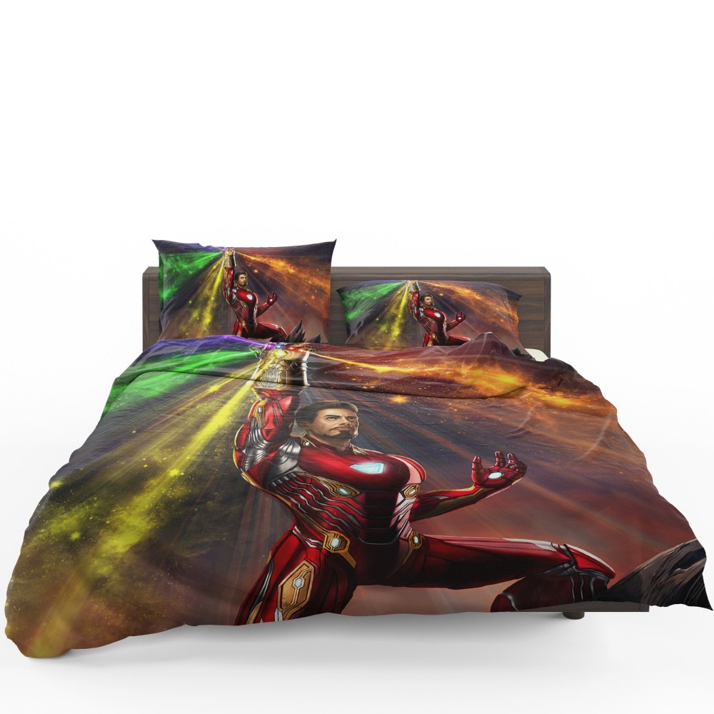 Iron Man Infinity Gauntlet Tony Stark Avengers Endgame Movie Bedding Set - Custom Bedding Set