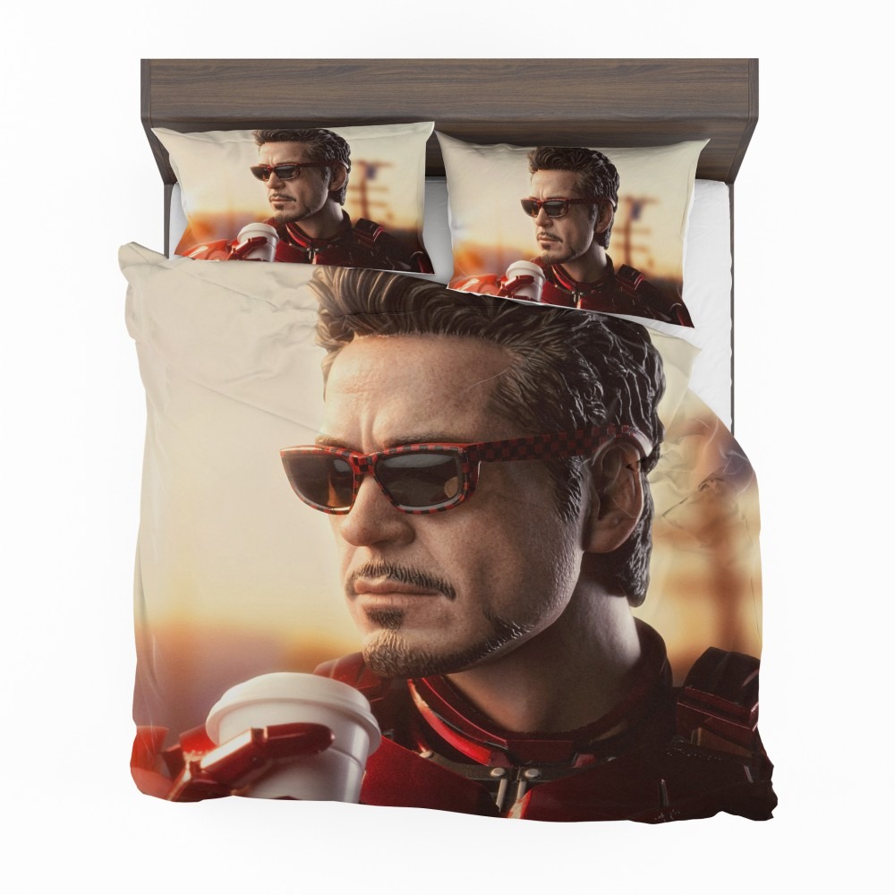 Alternative view of Iron Man Movie Figurine Robert Downey Jr Bedding Set - Custom Bedding Set