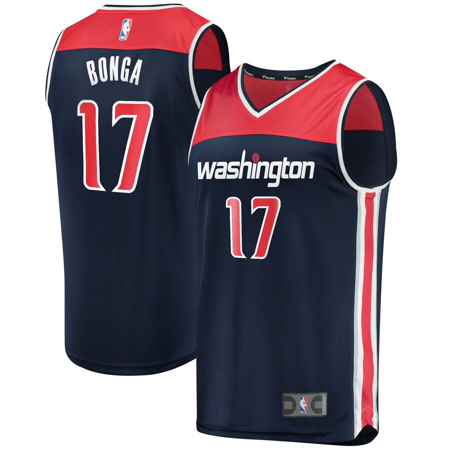 Isaac Bonga Washington Wizards Fanatics Branded Fast Break Player Basketball Jersey - Statement Edition - Navy