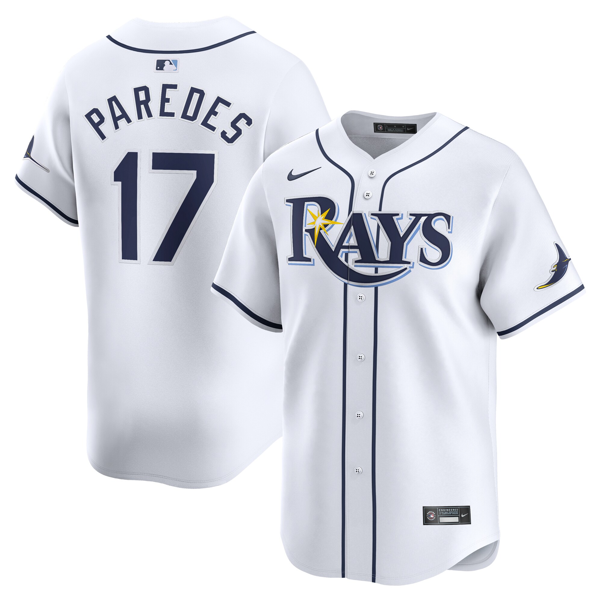 Isaac Paredes Tampa Bay Rays Home Limited Player Baseball Jersey - White