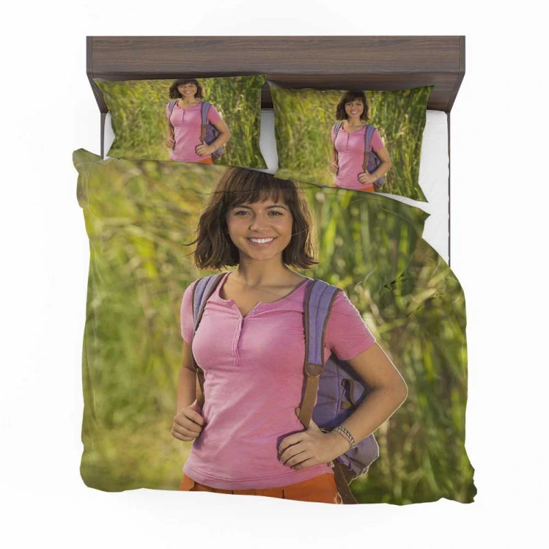 Alternative view of Isabela Merced In Dora And The Lost City Of Gold Kids Movie Bedding Set - Custom Bedding Set