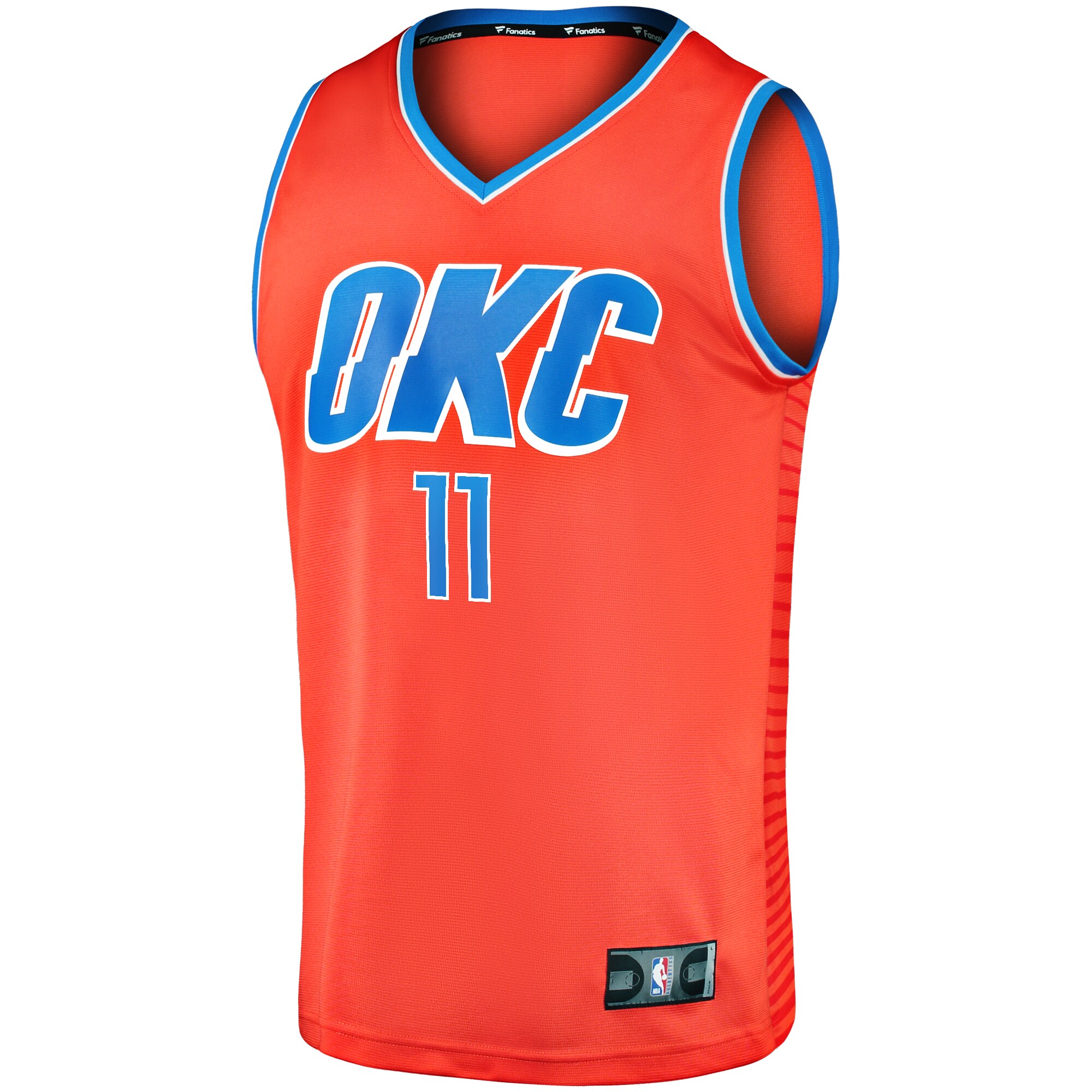Alternative view of Isaiah Joe Oklahoma City Thunder Fanatics Fast Break Replica Player Jersey - Statement Edition - Orange