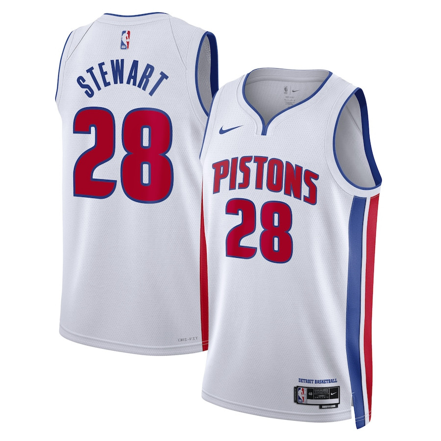Isaiah Stewart 28 Detroit Pistons Unisex Swingman Basketball Jersey - Association Edition - White - JS370 