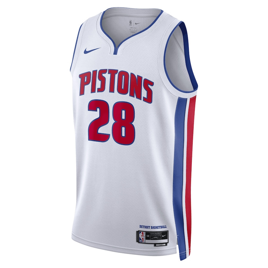 Alternative view of Isaiah Stewart 28 Detroit Pistons Unisex Swingman Basketball Jersey - Association Edition - White - JS370 