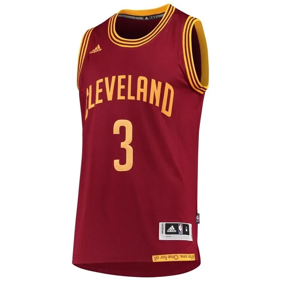 Alternative view of Isaiah Thomas Cleveland Cavaliers Swingman Basketball Jersey - Wine - JS919