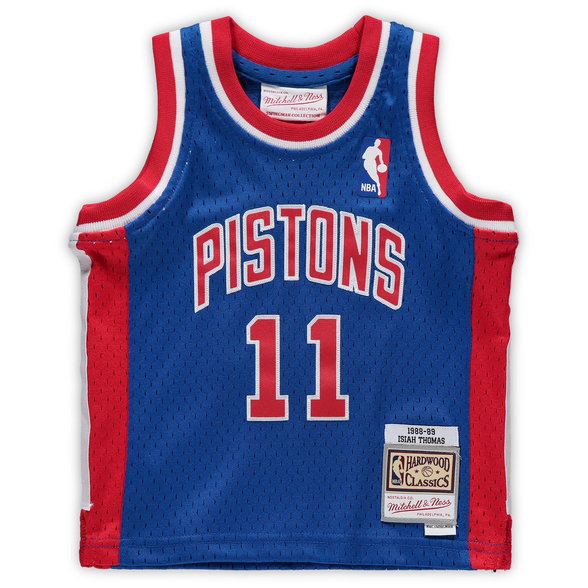 Alternative view of Isiah Thomas Detroit Pistons Mitchell & Ness Infant 1988/89 Hardwood Classics Retired Player Basketball Jersey - Blue