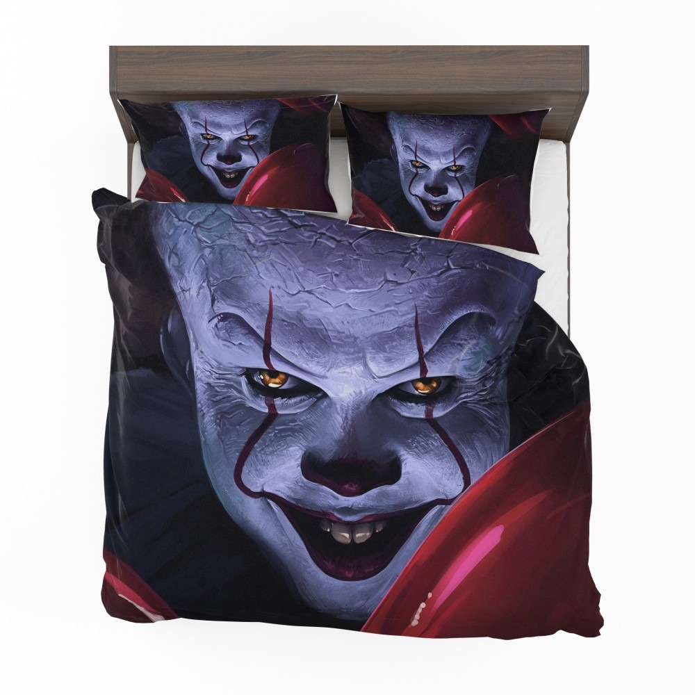 Alternative view of It 2017 Movie Creepy Pennywise Bedding Set - Custom Bedding Set