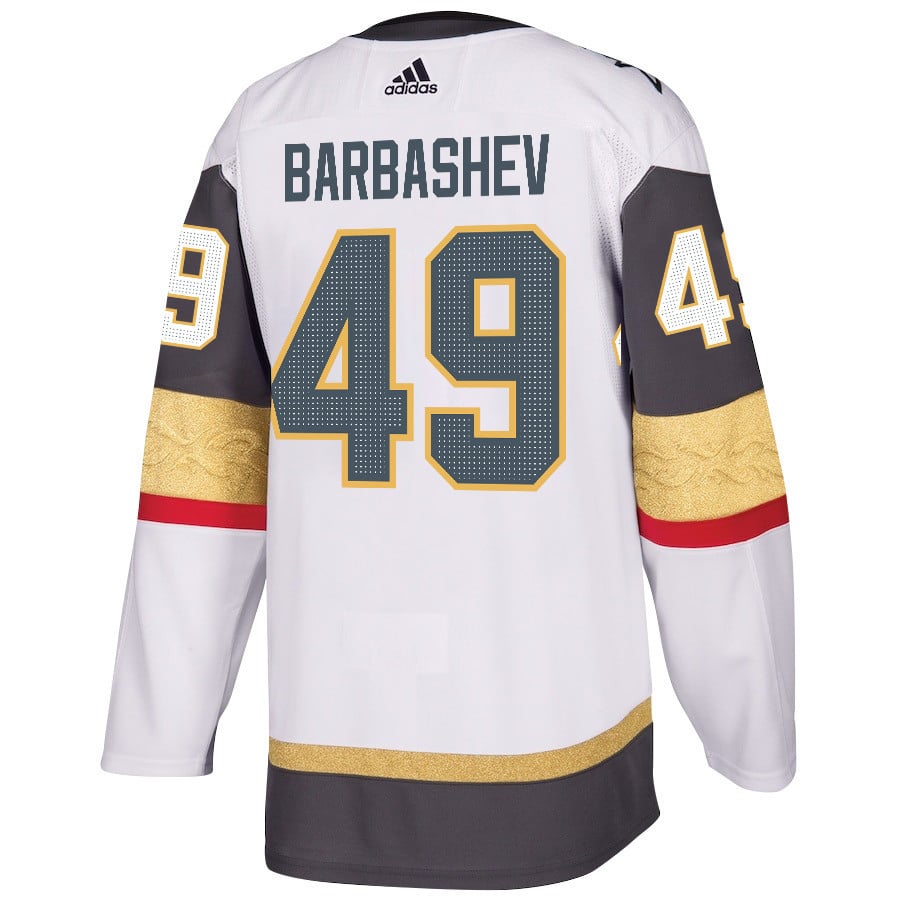 Alternative view of Ivan Barbashev 49 Vegas Golden Knights Stanley Cup 2023 Champions Patch Away Breakaway Men Hockey Jersey - White - JS381 
