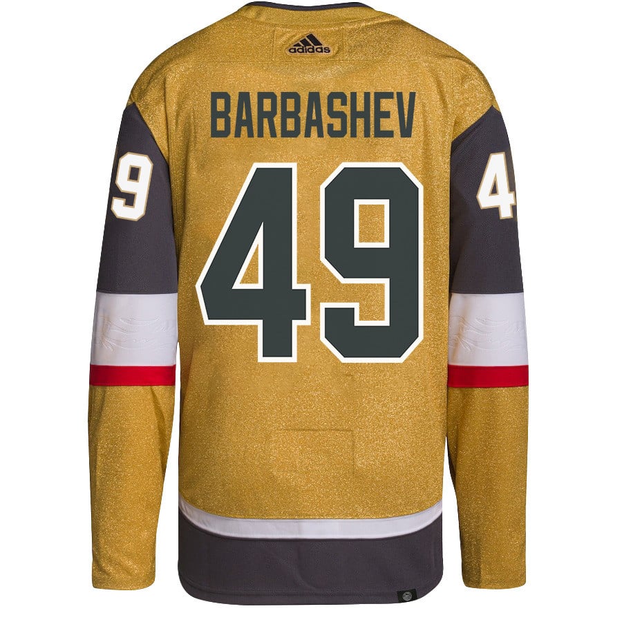 Alternative view of Ivan Barbashev 49 Vegas Golden Knights Stanley Cup 2023 Champions Patch Home Breakaway Men Hockey Jersey - Gold - JS691 
