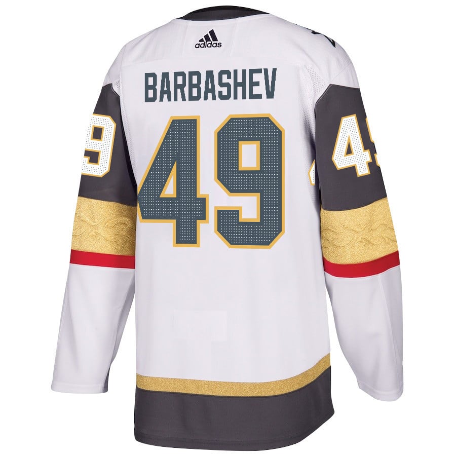 Alternative view of Ivan Barbashev 49 Vegas Golden Knights Stanley Cup 2023 Final Patch Away Breakaway Men Hockey Jersey - White - JS249 