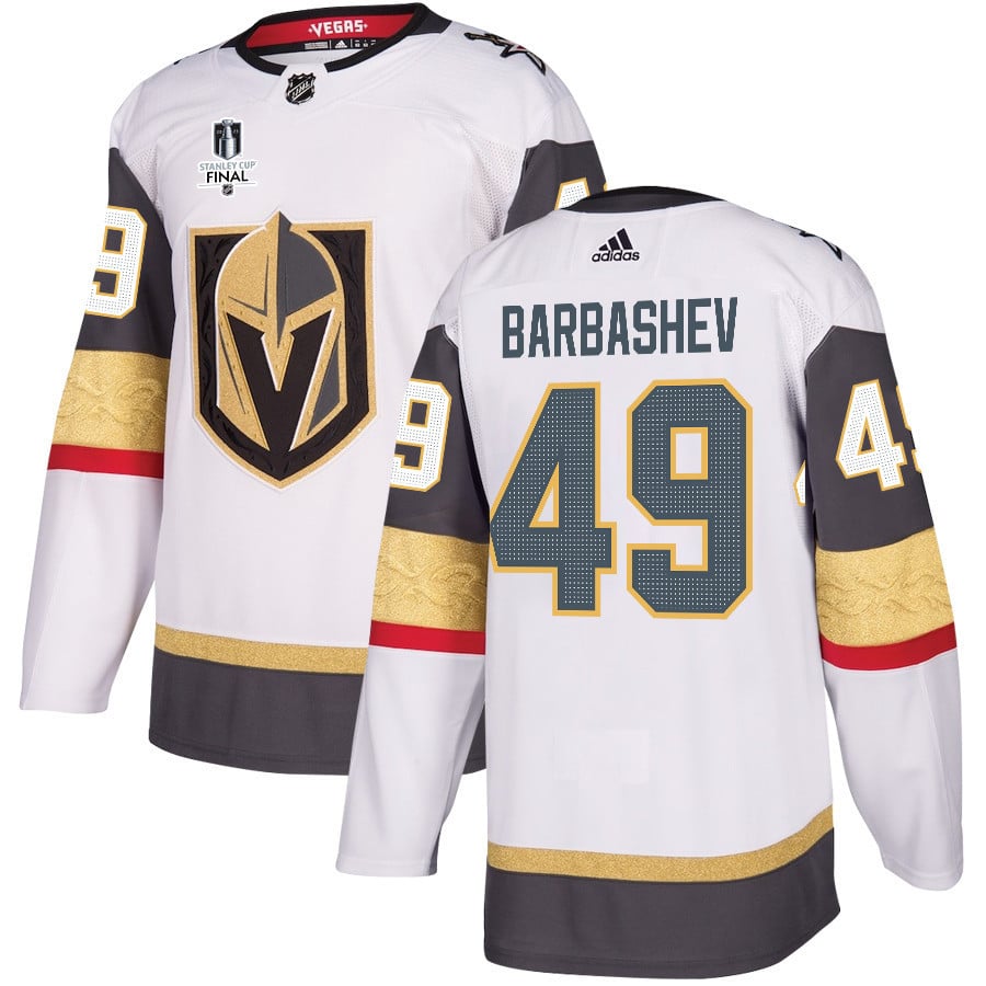 Ivan Barbashev 49 Vegas Golden Knights Stanley Cup 2023 Final Patch Away Breakaway Men Hockey Jersey - White - JS249 