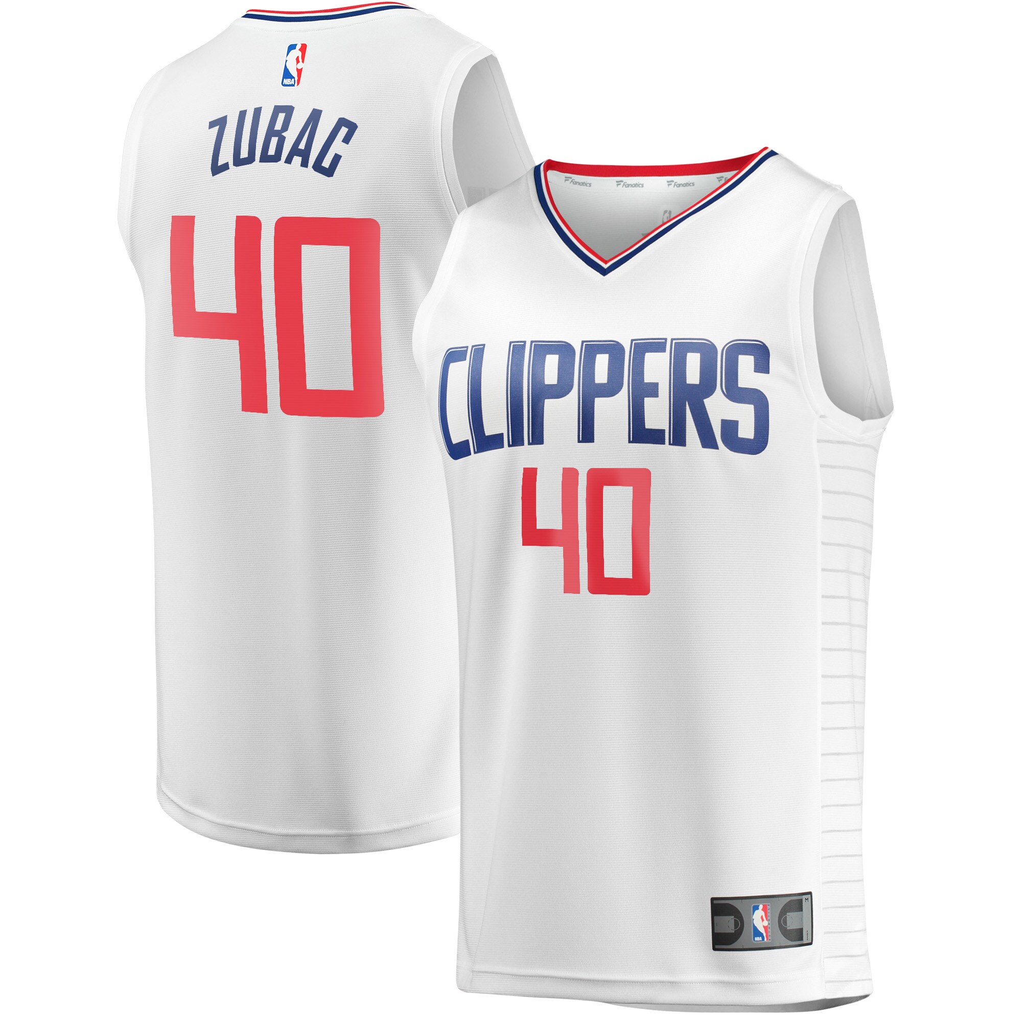 Ivica Zubac La Clippers Fanatics Fast Break Player Basketball Jersey - Association Edition - White
