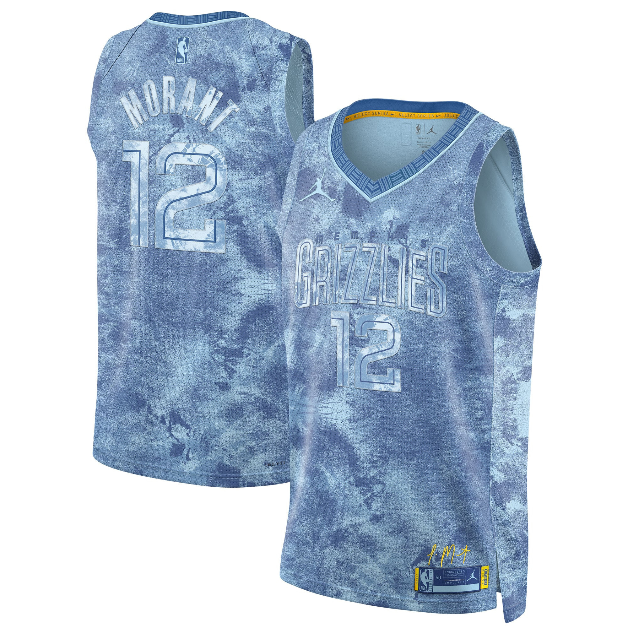 Ja Morant 12 Memphis Grizzlies Unisex Select Series Swingman Basketball Jersey - Printing - JS359 