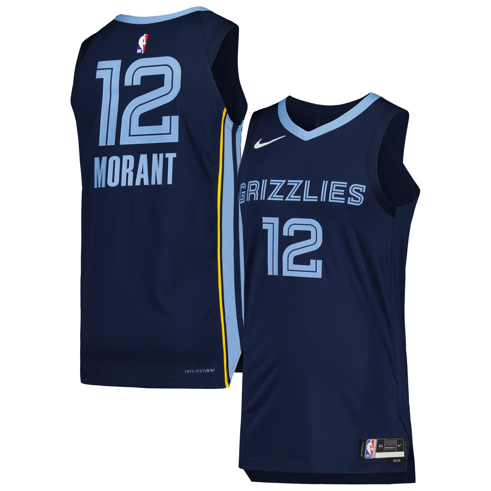 Ja Morant Memphis Grizzlies Authentic Basketball Jersey - Icon Edition - Navy