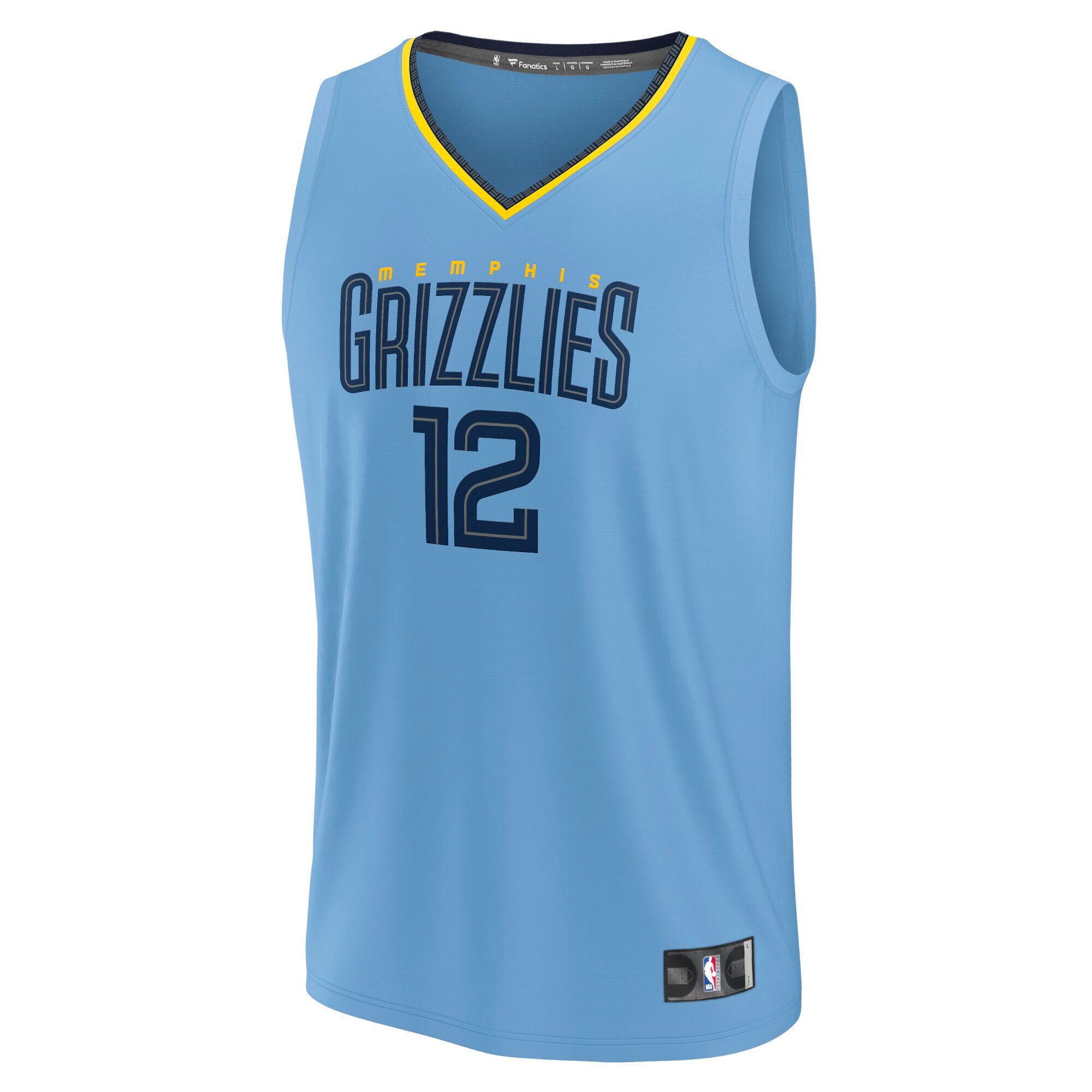 Alternative view of Ja Morant Memphis Grizzlies Fanatics Youth Fast Break Player Basketball Jersey - Statement Edition - Light Blue