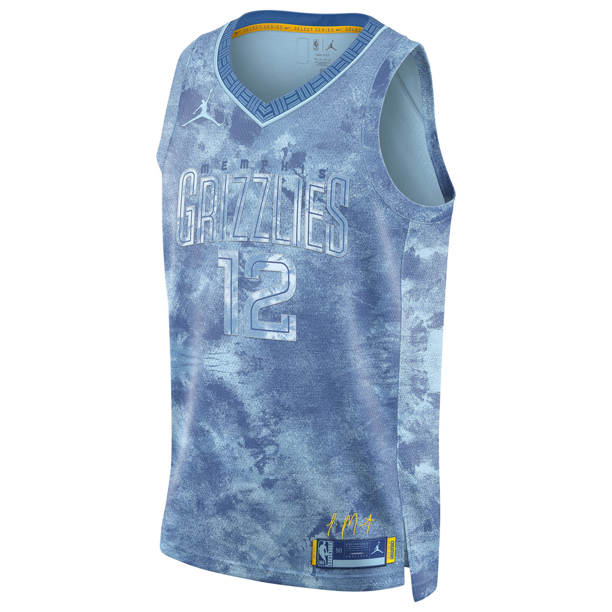 Alternative view of Ja Morant Memphis Grizzlies Unisex Select Series Swingman Basketball Jersey - Light Blue