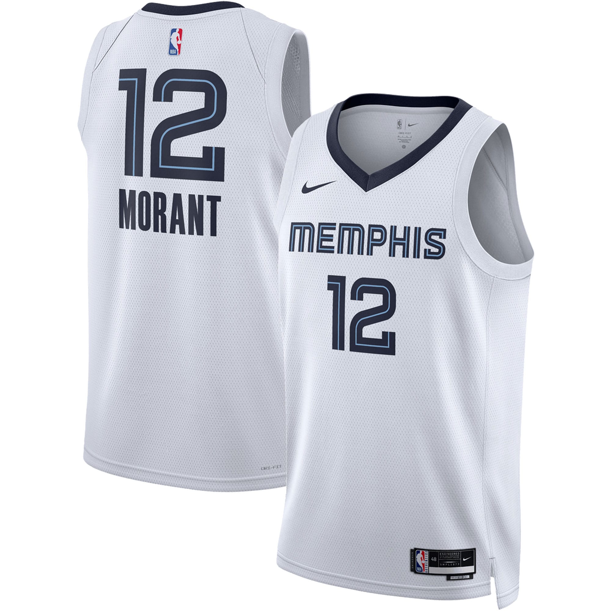 Ja Morant Memphis Grizzlies Unisex Swingman Basketball Jersey - Association Edition - White