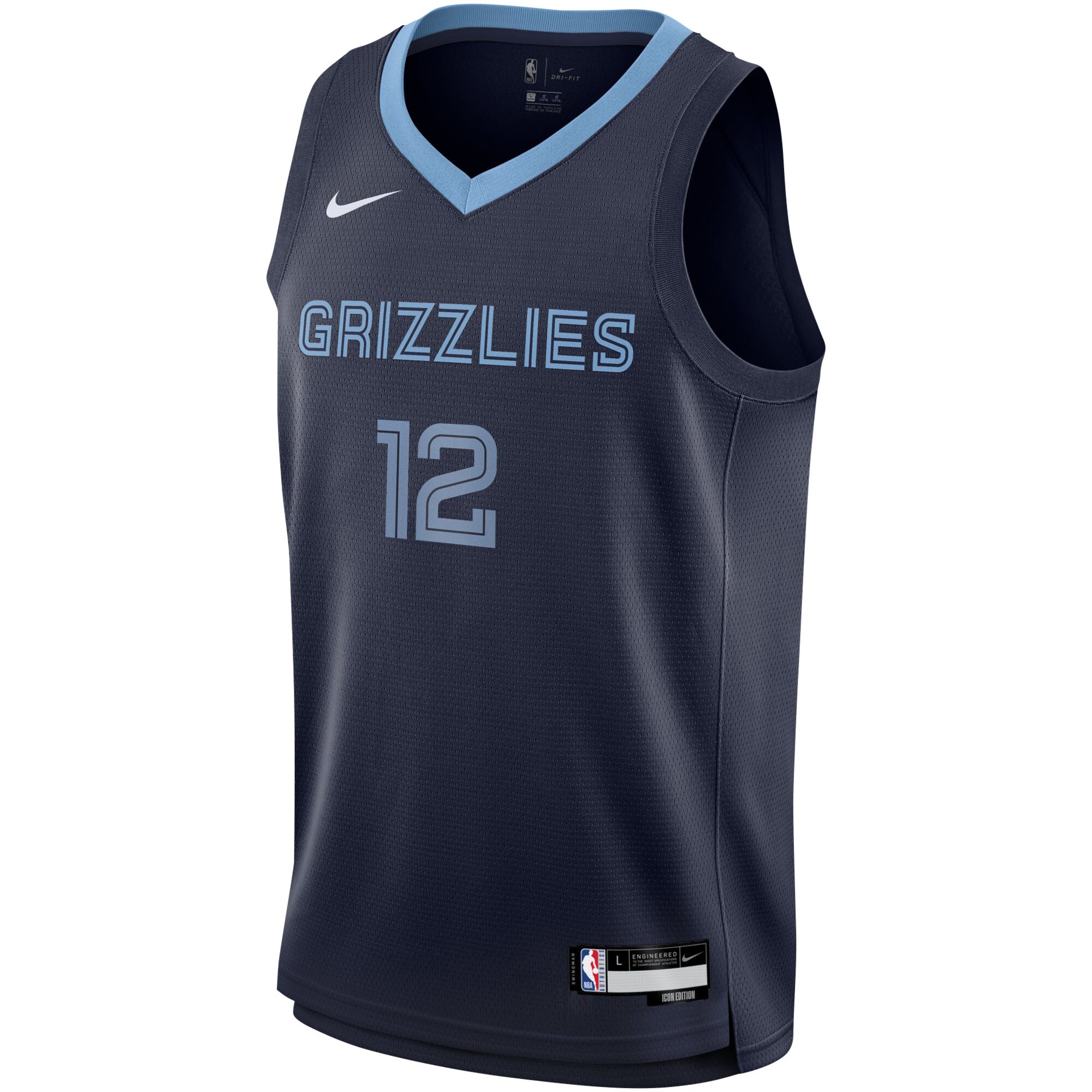 Alternative view of Ja Morant Memphis Grizzlies Youth Swingman Basketball Jersey - Icon Edition - Navy