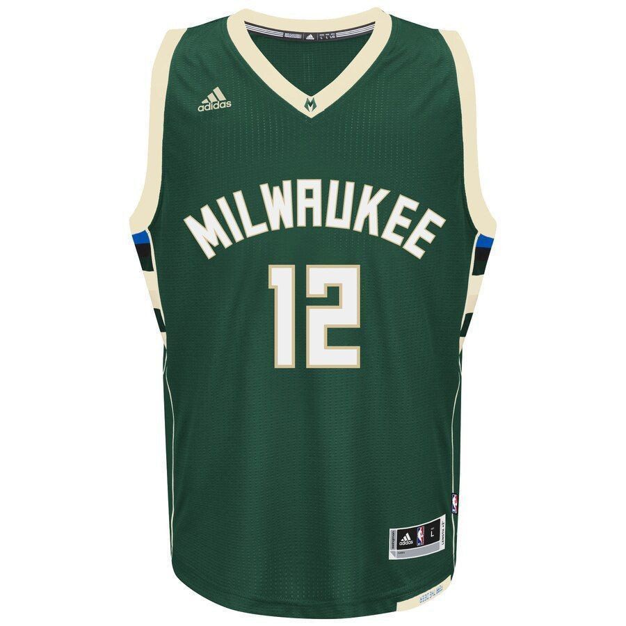 Alternative view of Jabari Parker Milwaukee Bucks Swingman Climacool Basketball Jersey - Hunter Green - JS984 