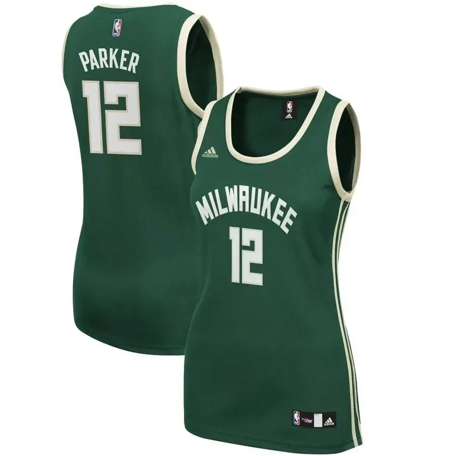 Jabari Parker Milwaukee Bucks Women's Road Basketball Jersey - Green - JS692 