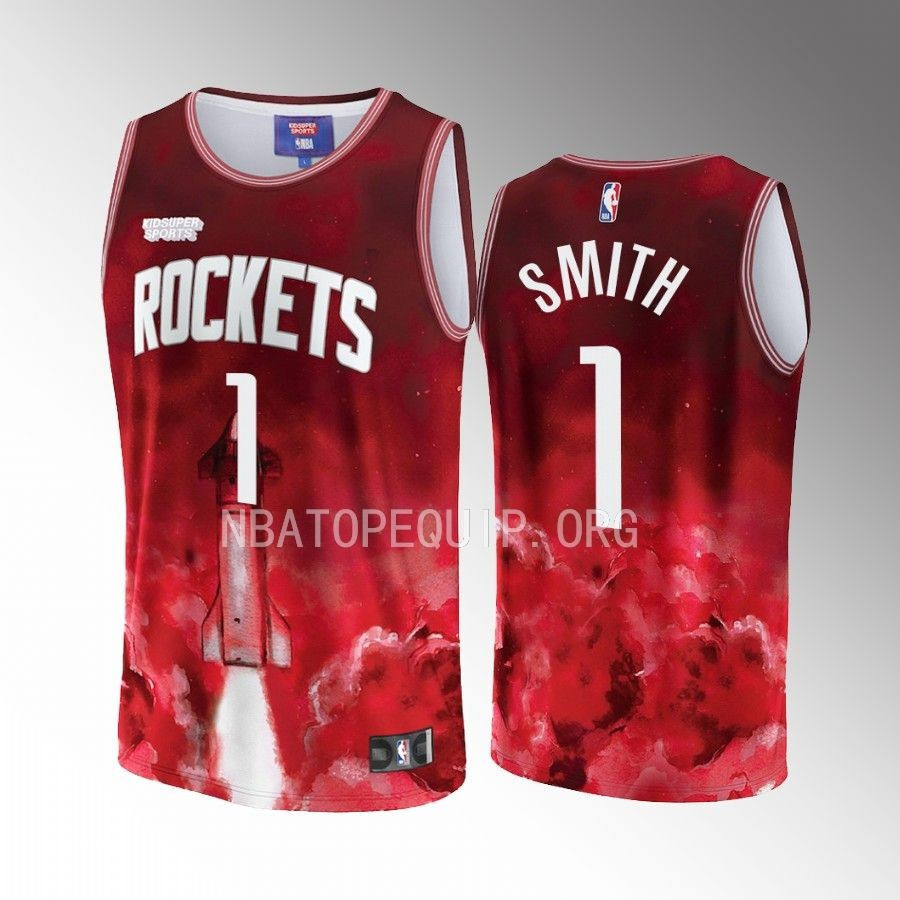 Jabari Smith 1 Houston Rockets NBA & KidSuper Studios Unisex Hometown Basketball Jersey - JS474 