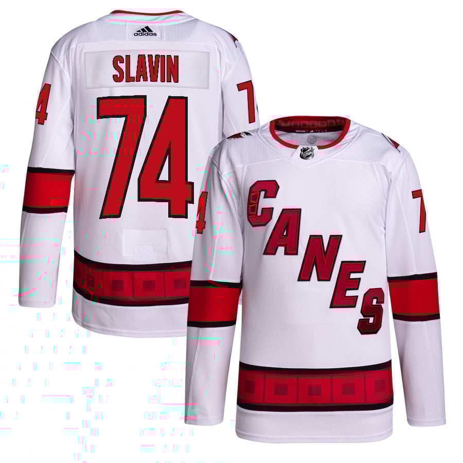 Jaccob Slavin 74 Carolina Hurricanes Away Primegreen Hockey Jersey - Men, White - JS351 