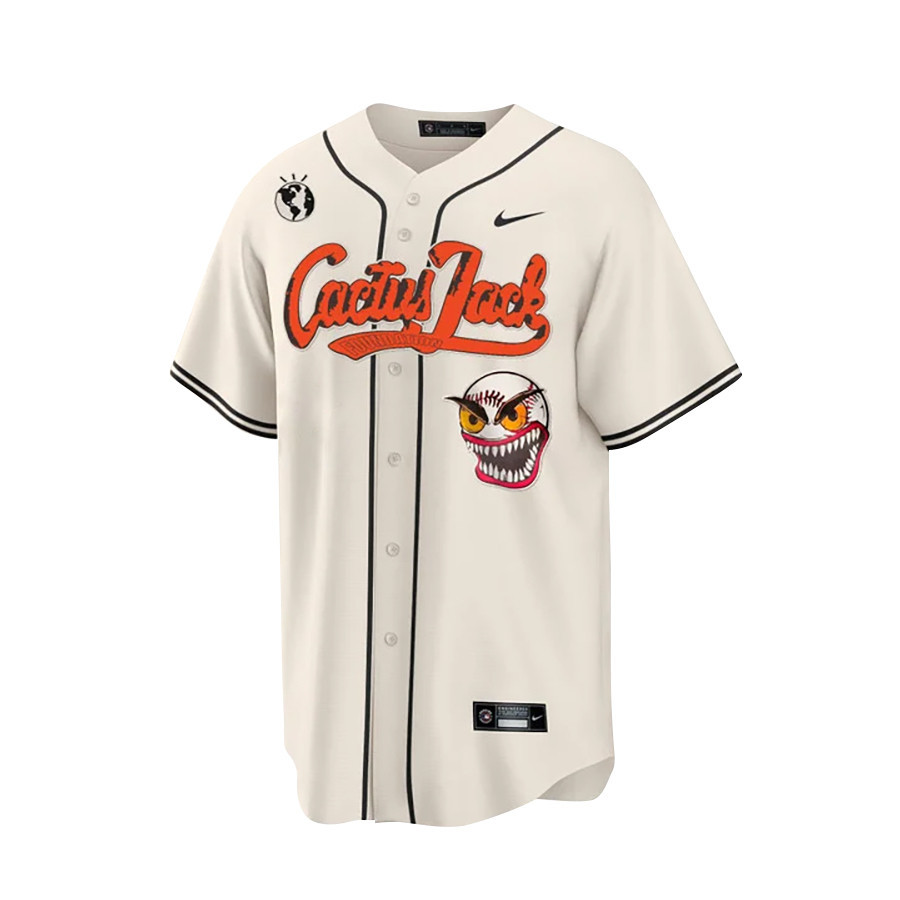 Alternative view of Jack 2 Houston Astros Cactus Jack Cream Baseball Jersey - Men
