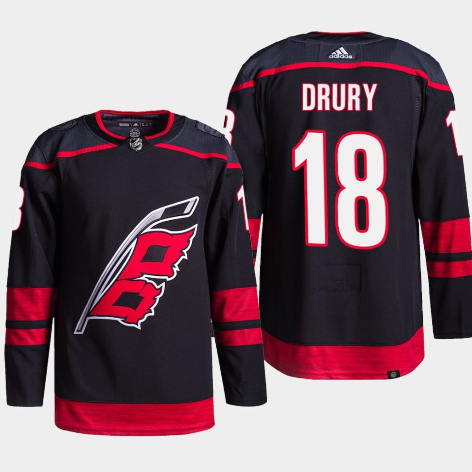 Jack Drury 18 Carolina Hurricanes Black Hockey Jersey Primegreen Alternate - JS959 