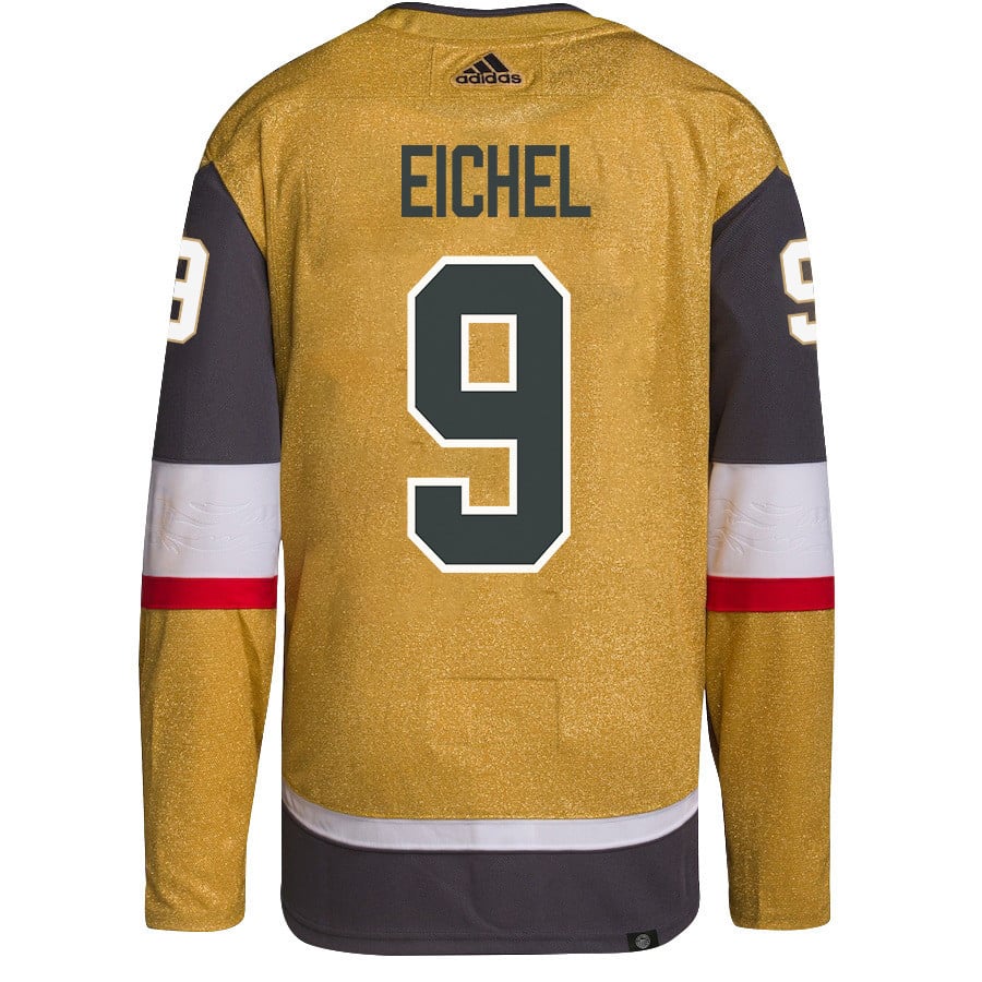 Alternative view of Jack Eichel 9 Vegas Golden Knights Stanley Cup 2023 Final Patch Home Breakaway Men Hockey Jersey - Gold - JS517 
