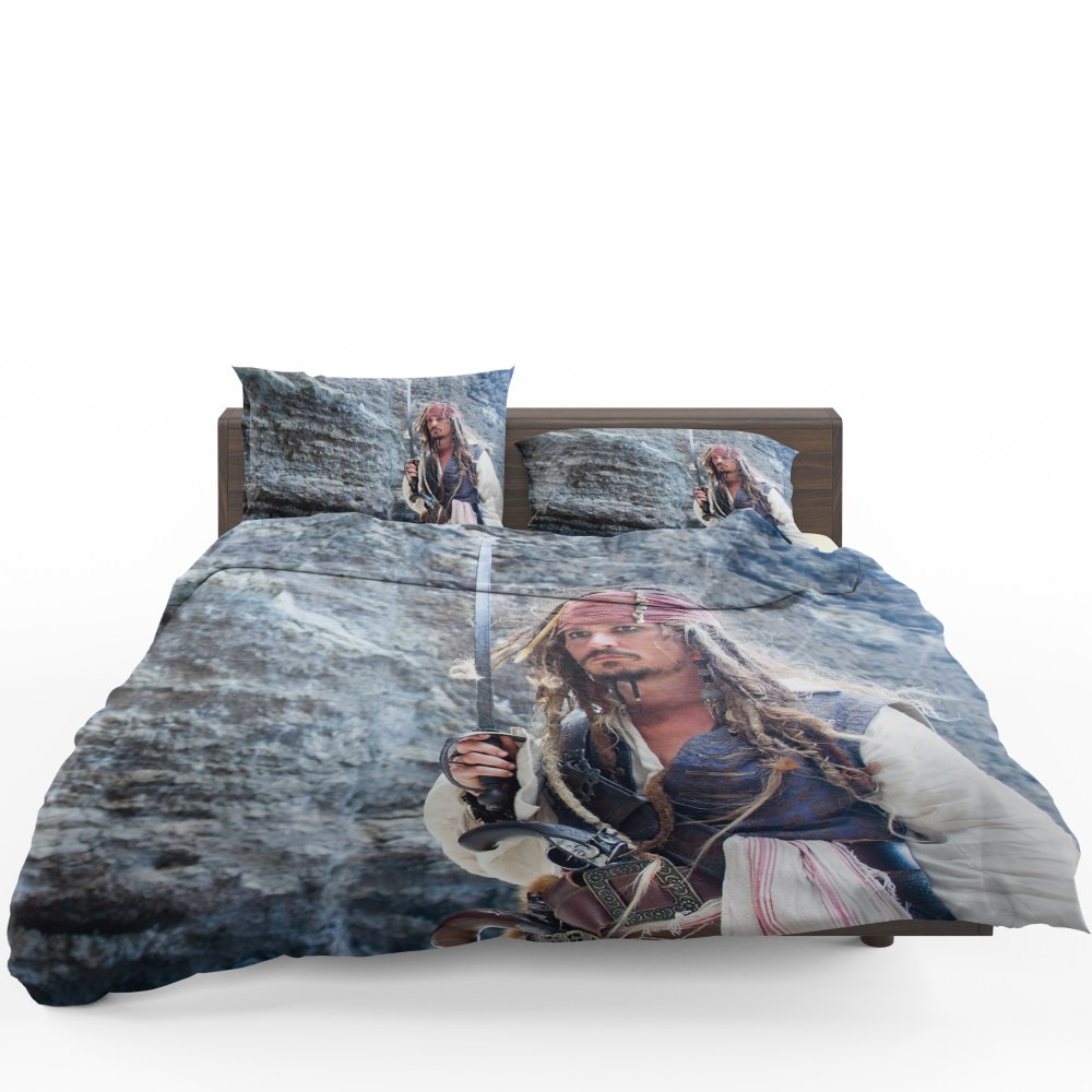Jack Sparrow Johnny Depp In Pirates Of The Caribbean On Stranger Tides Movie Bedding Set - Custom Bedding Set