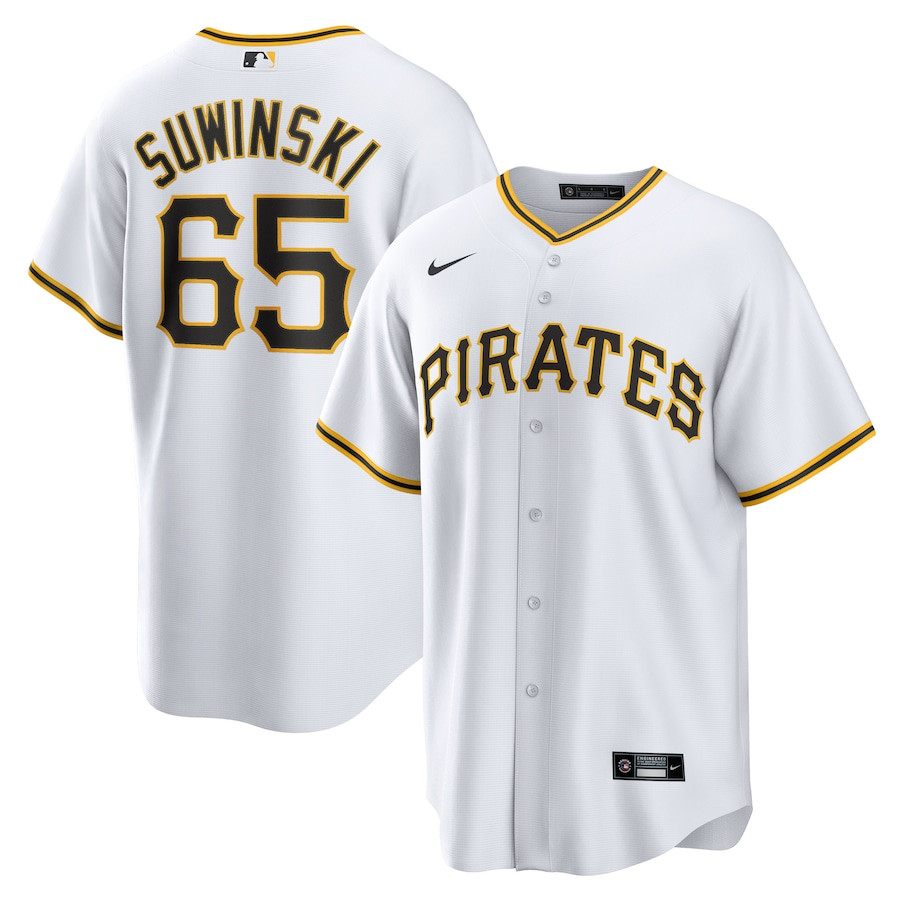 Jack Suwinski 65 Pittsburgh Pirates Home Men Baseball Jersey - White 